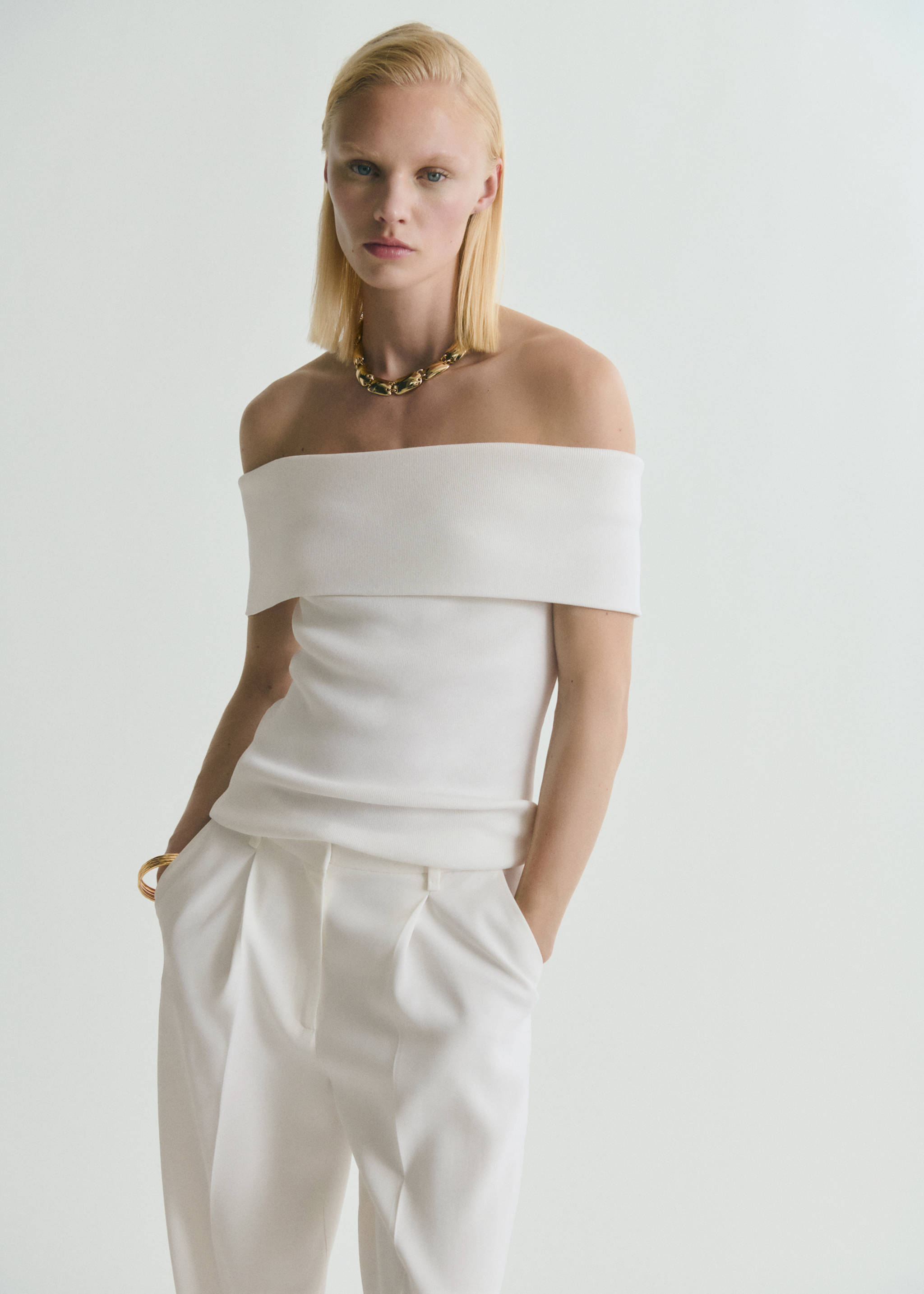 Strapless knitted top - Medium plane