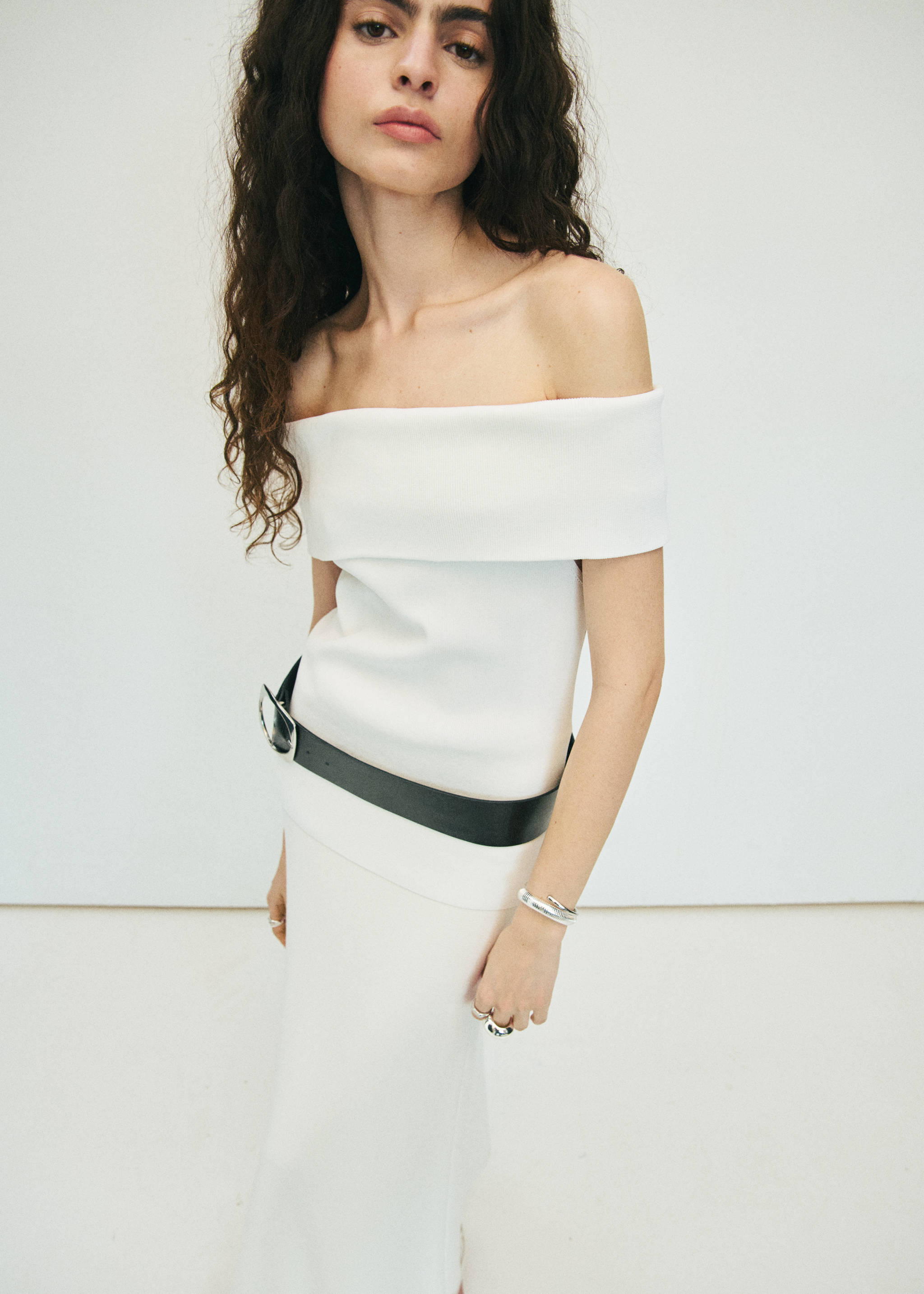 Egyenes dekoltázsú top - A termék adatai 7, Fehér. Ref: 87058649-00.