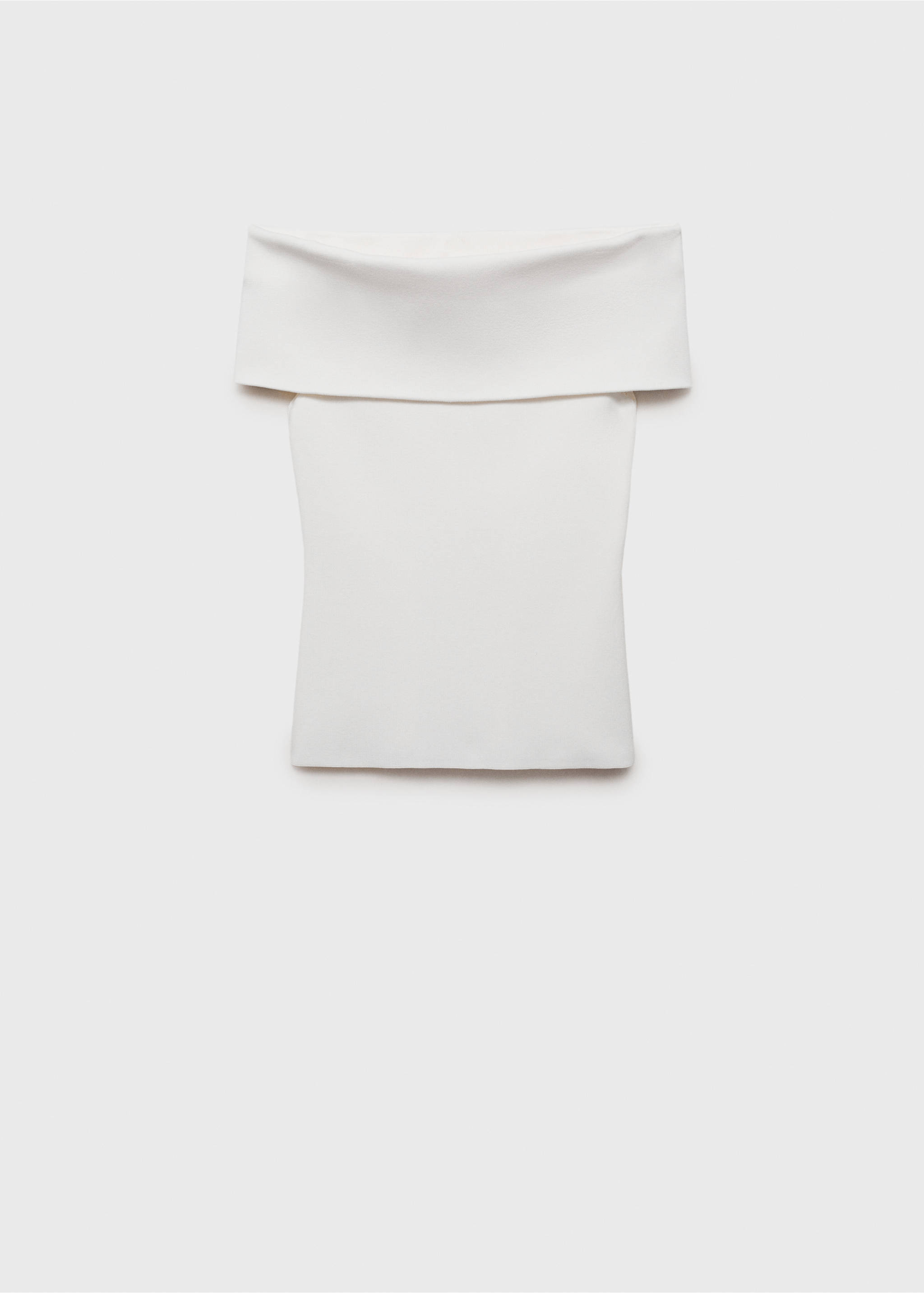 Egyenes dekoltázsú top - Termék modell nélkül, Fehér. Ref: 87058649-00.