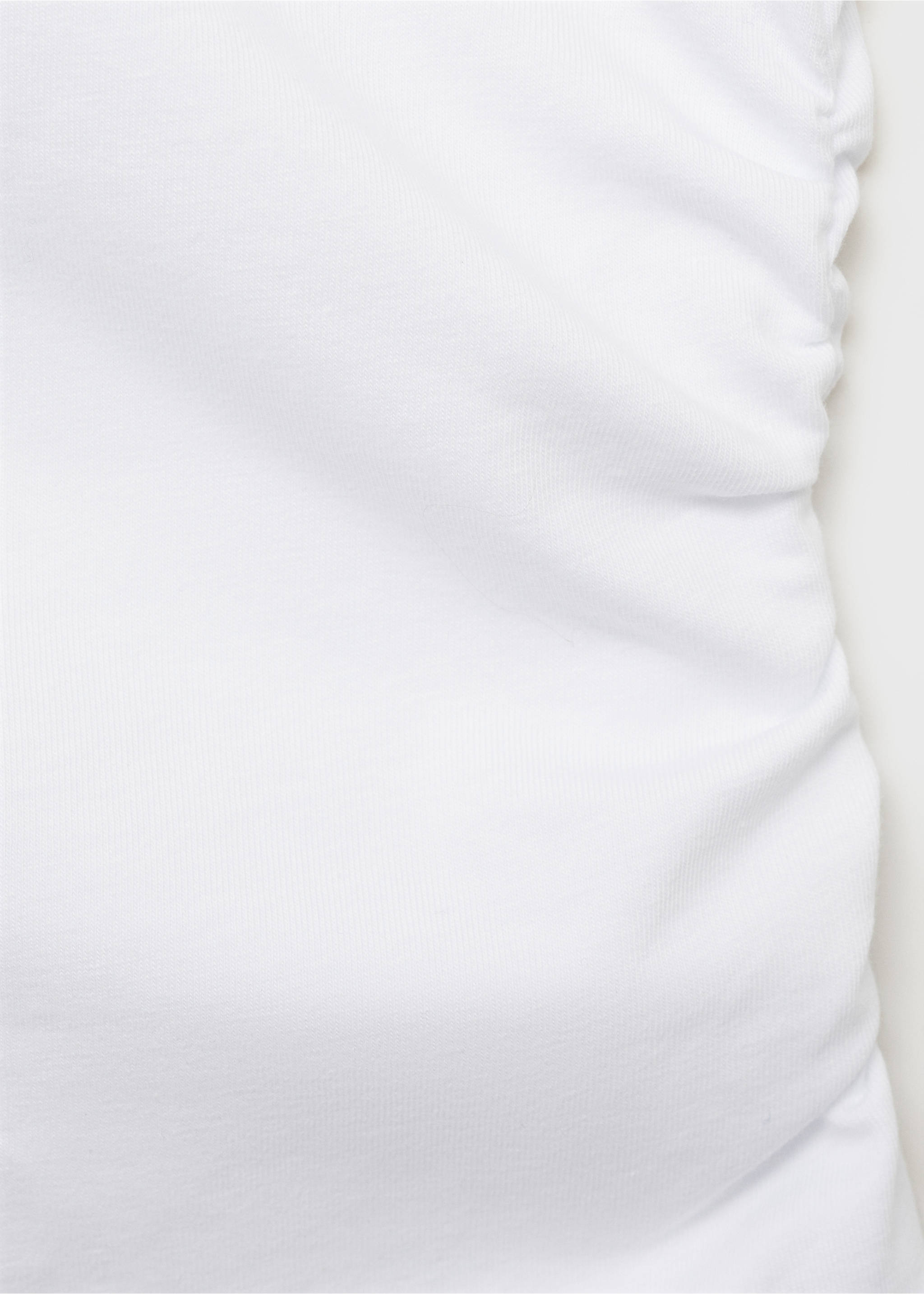 Asymmetrical top with knot detail - Details of the article 0, White. Ref: 87058650-00.