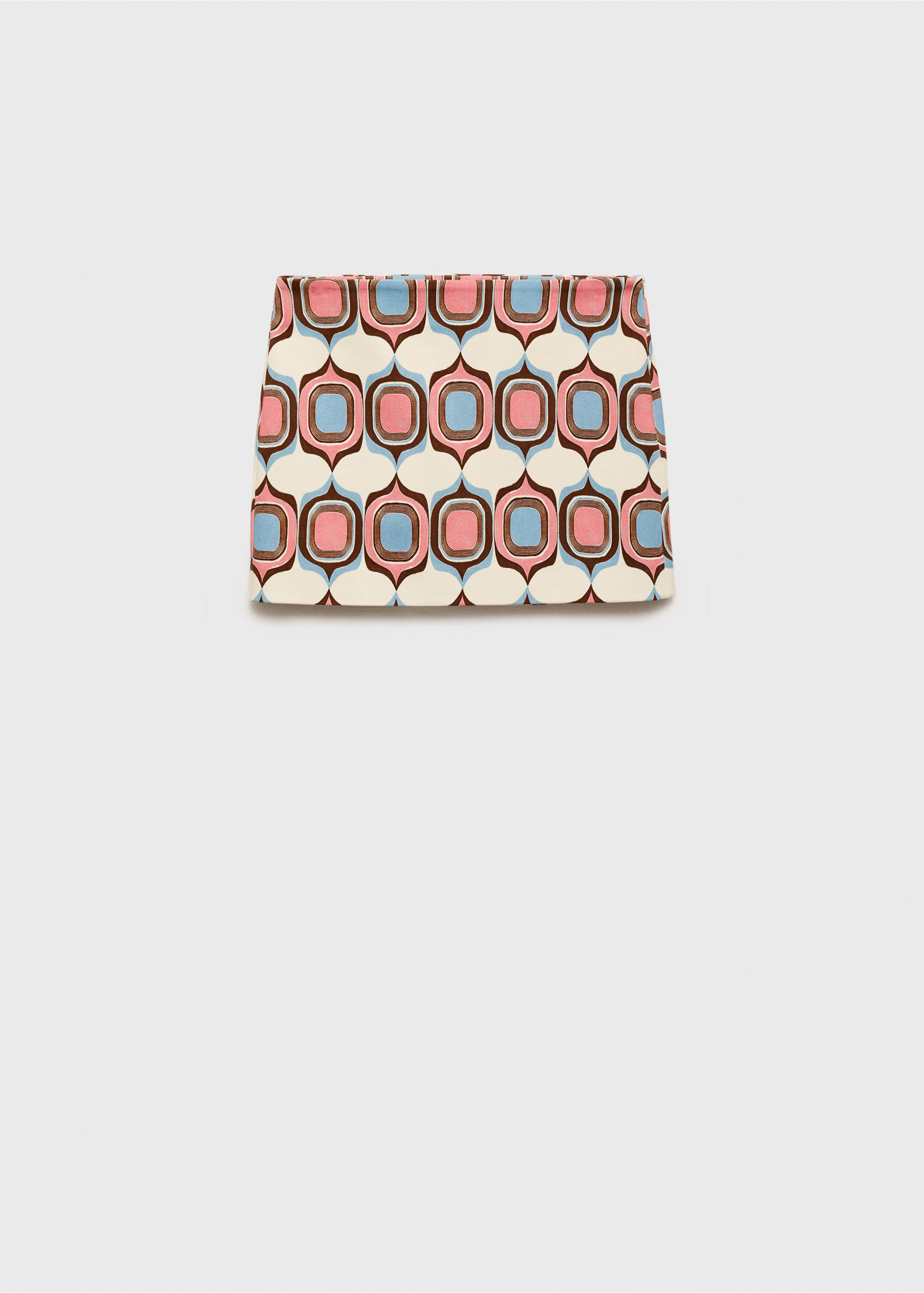 Korte bedrukte rok - Artikel zonder model, Pastelroze. Ref: 87058653-00.