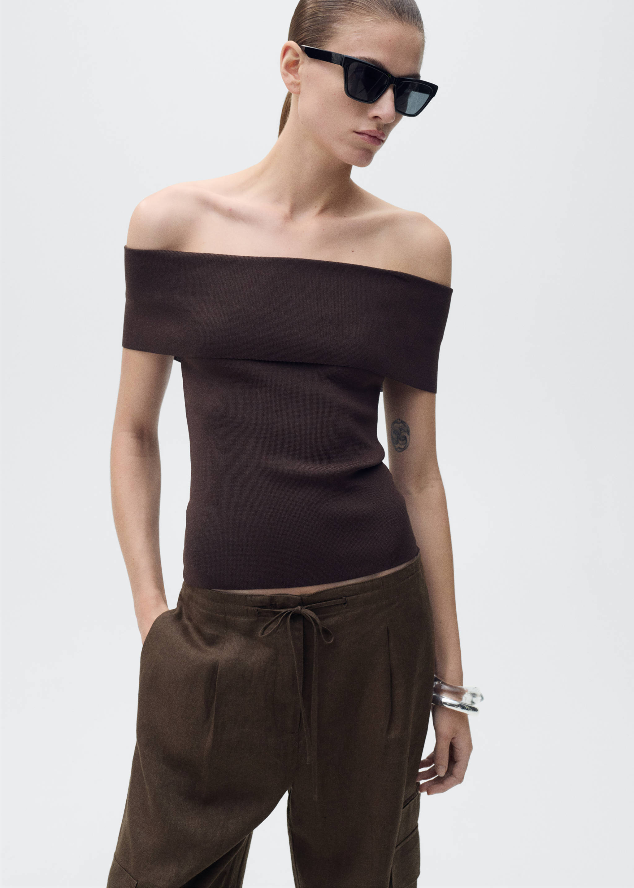 Linen cargo trousers - Details of the article 2