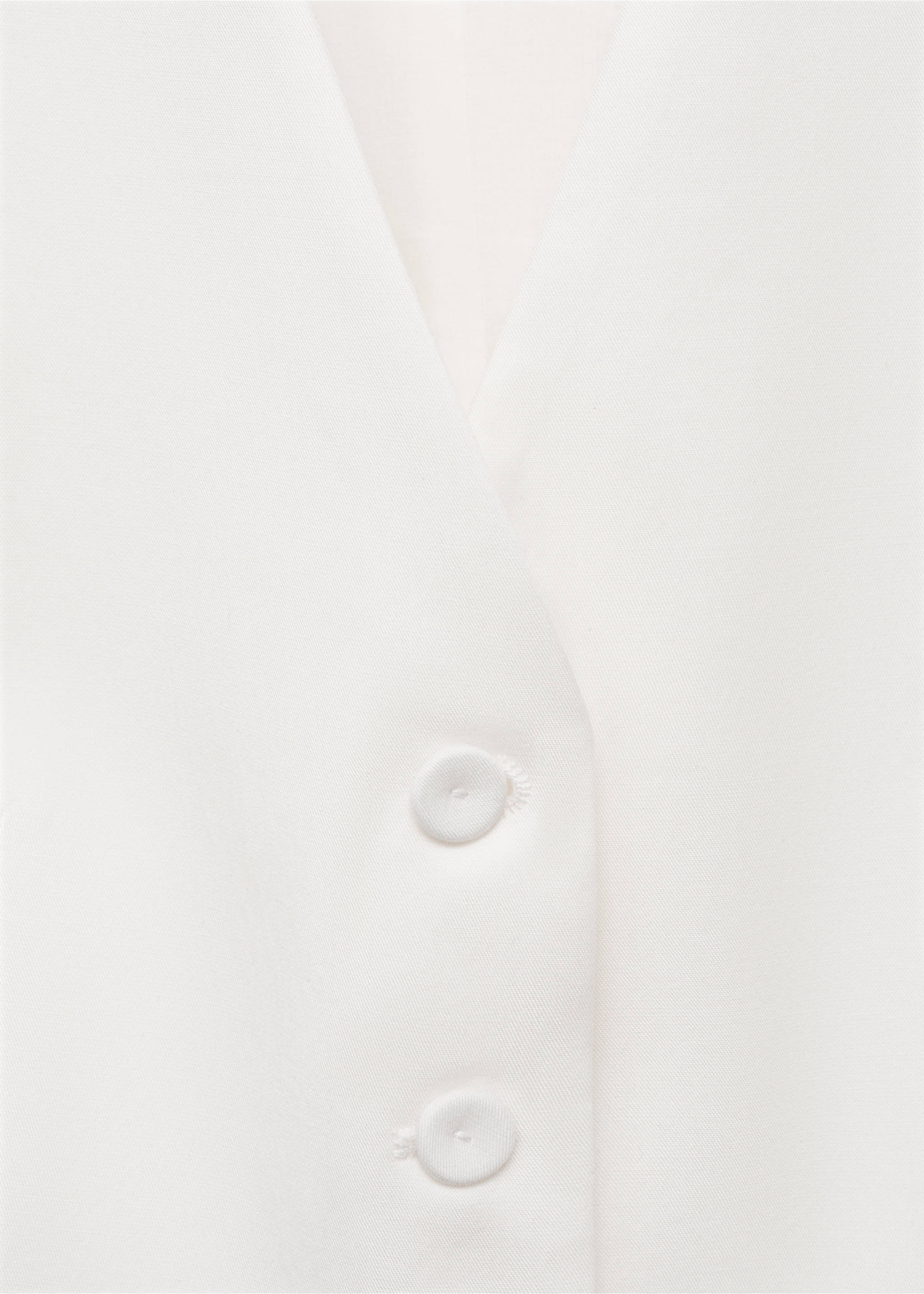 Straight lyocell suit waistcoat - Details of the article 8, White. Ref: 87059064-00.