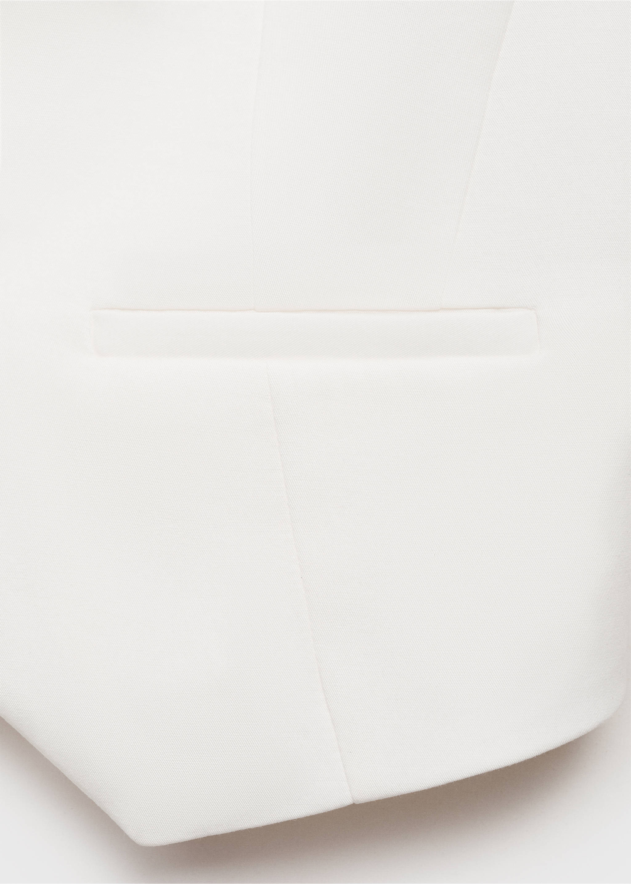 Straight lyocell suit waistcoat - Details of the article 0, White. Ref: 87059064-00.