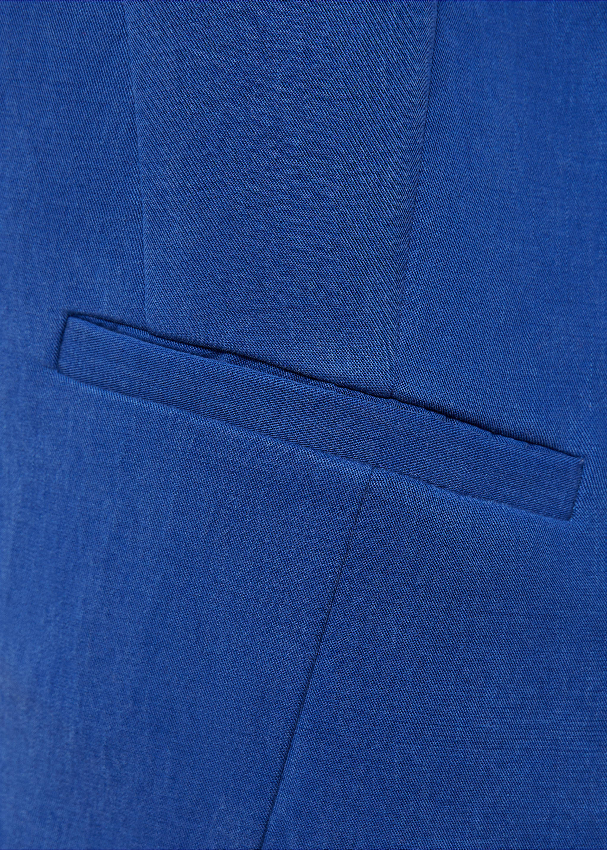 Straight lyocell suit waistcoat - Details of the article 0, Blue. Ref: 87059064-00.