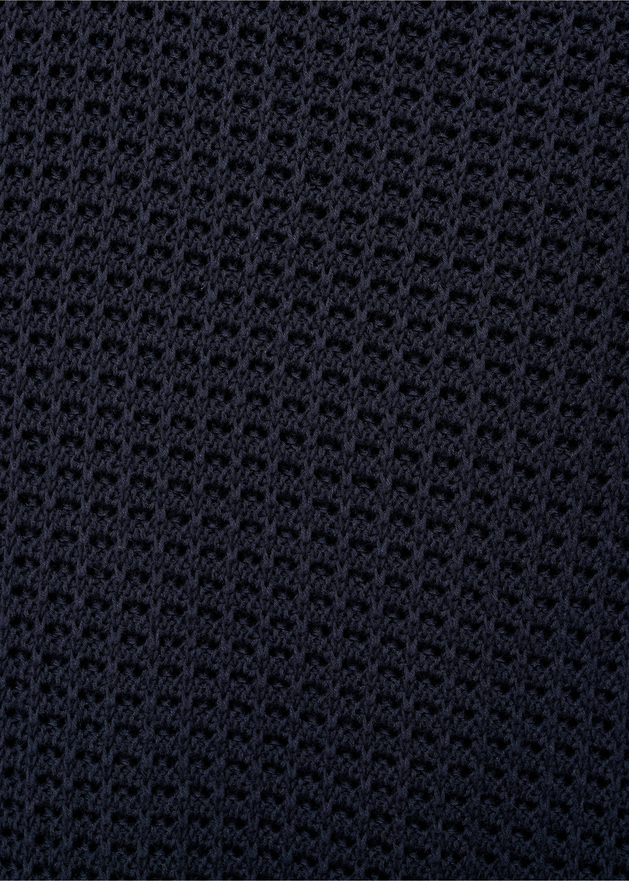 Polo punto algodón calado - Detalle del artículo 0, Azul tinta. Ref: 87059209-00.