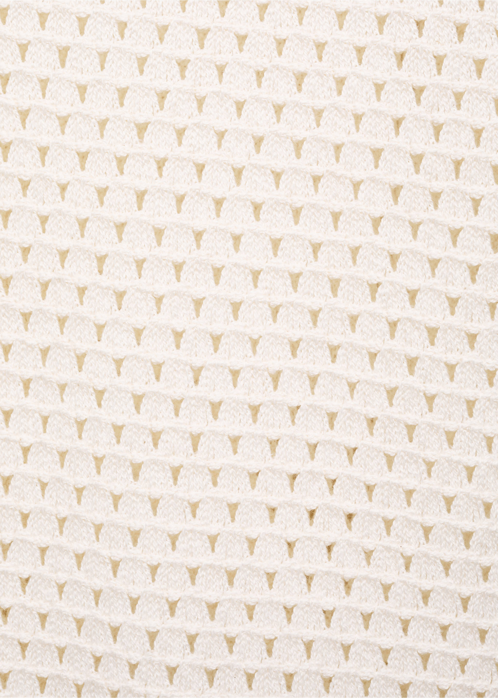 Polo maille ajourée contrastes - Détail de l'article 0, Ivoire. Ref: 87059210-00.