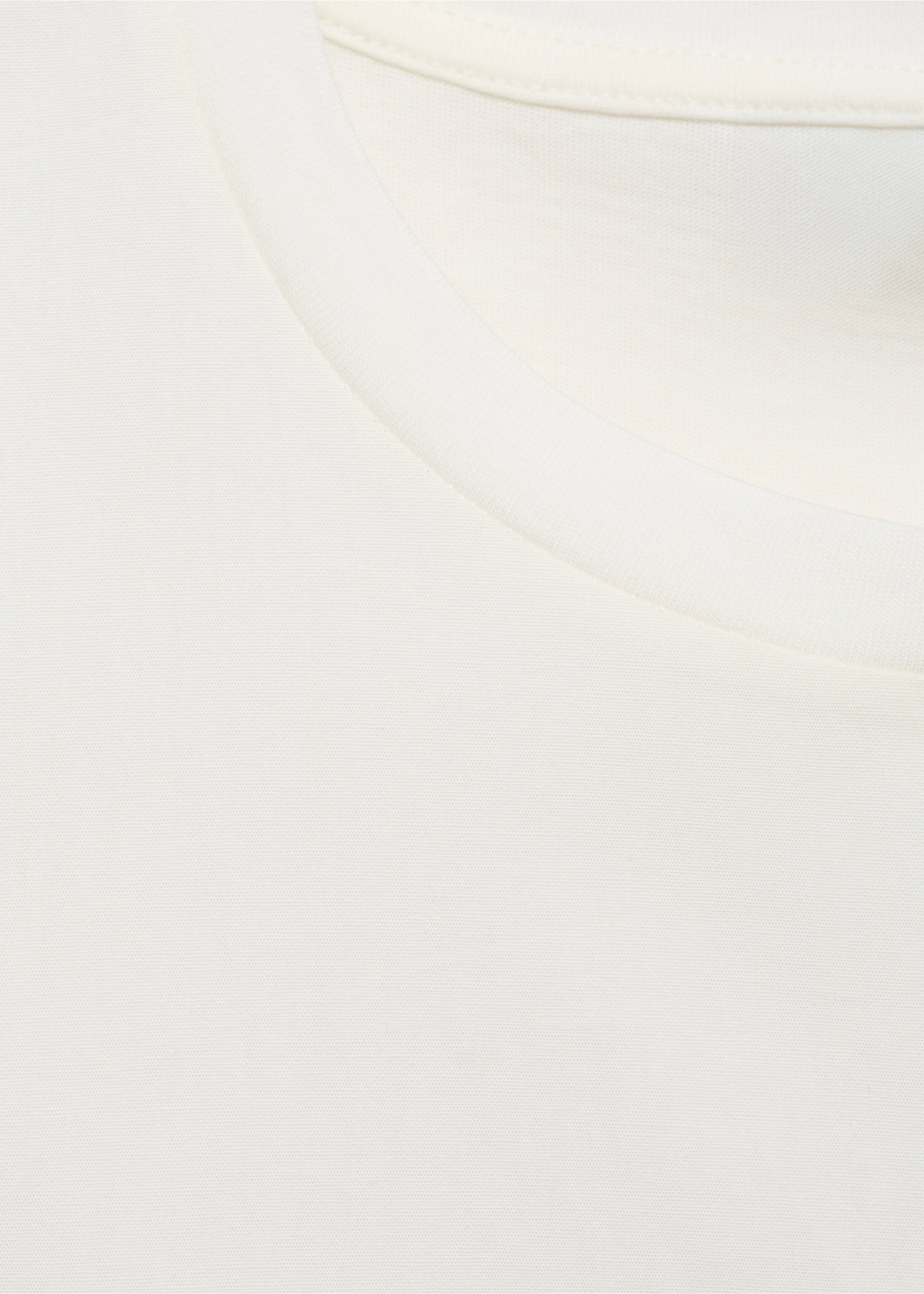 Embroidered cotton T-shirt - Details of the article 0, White. Ref: 87059213-00.