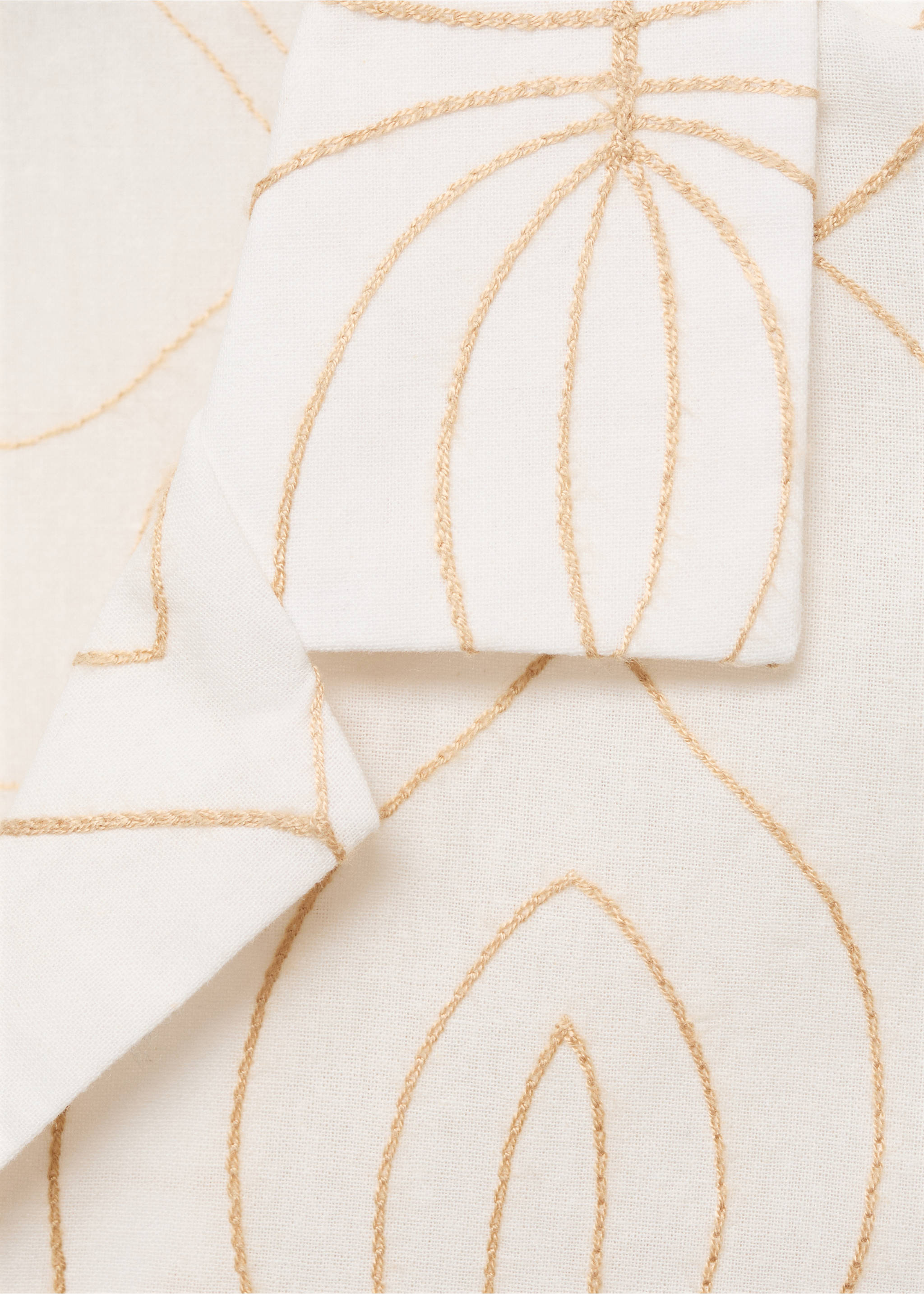 Camisa coll bowling brodats - Detall de l'article 0, Blanc. Ref: 87059215-00.