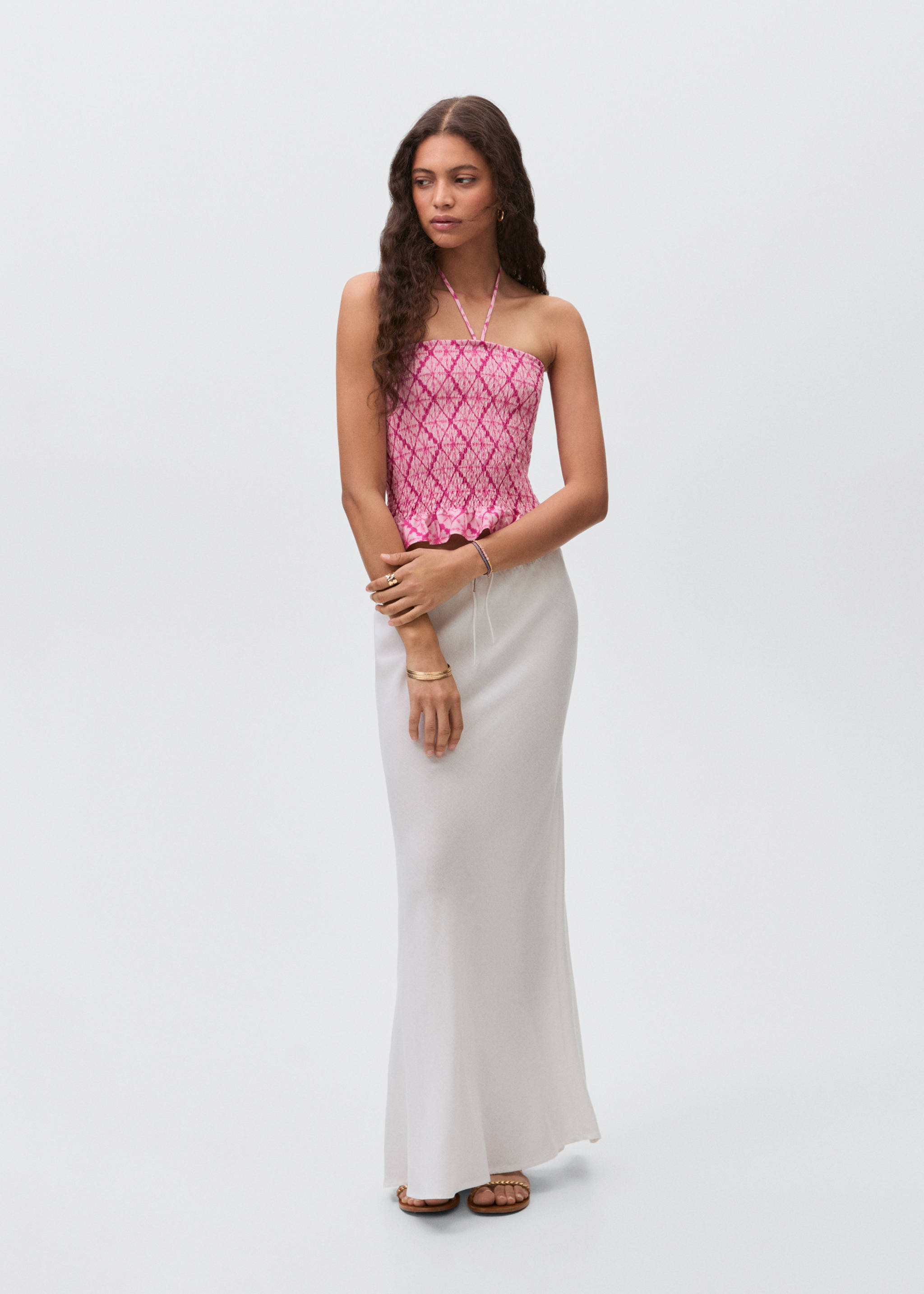 Top estampado volante - Plano general