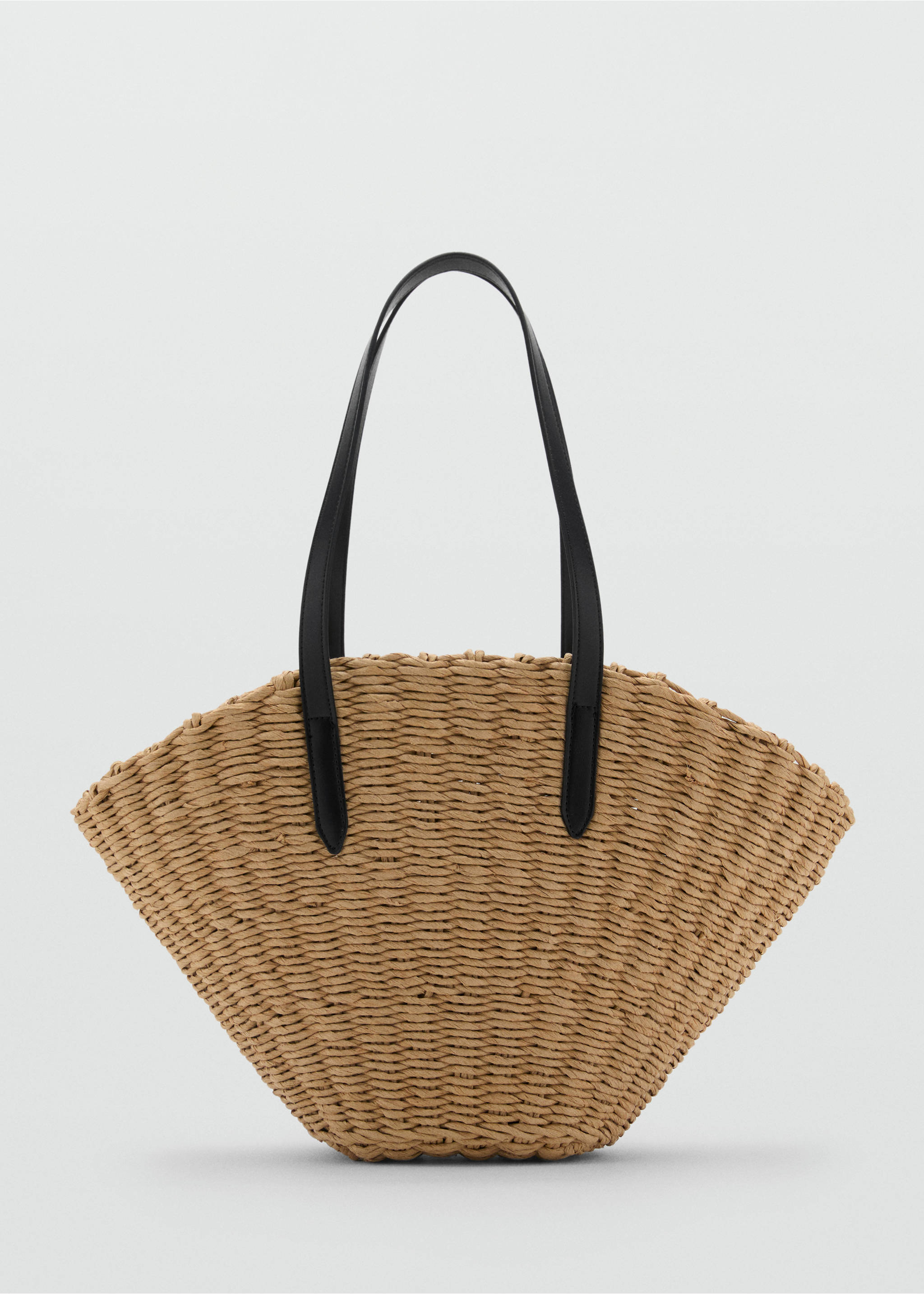 Korbtasche aus Naturfaser - Artikel ohne Model, Schwarz. Ref: 87059806-00.