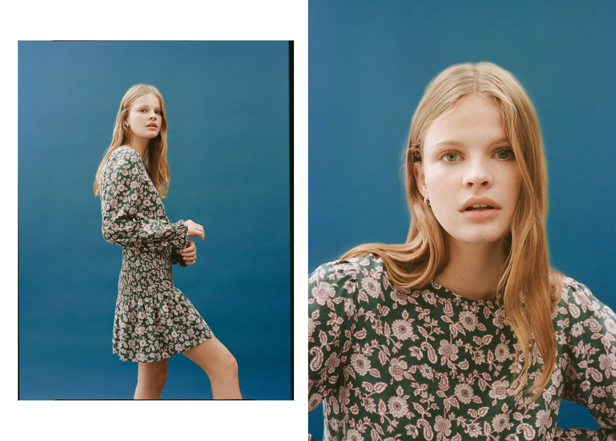 Letter-print ruffled dress - Panoramic plane