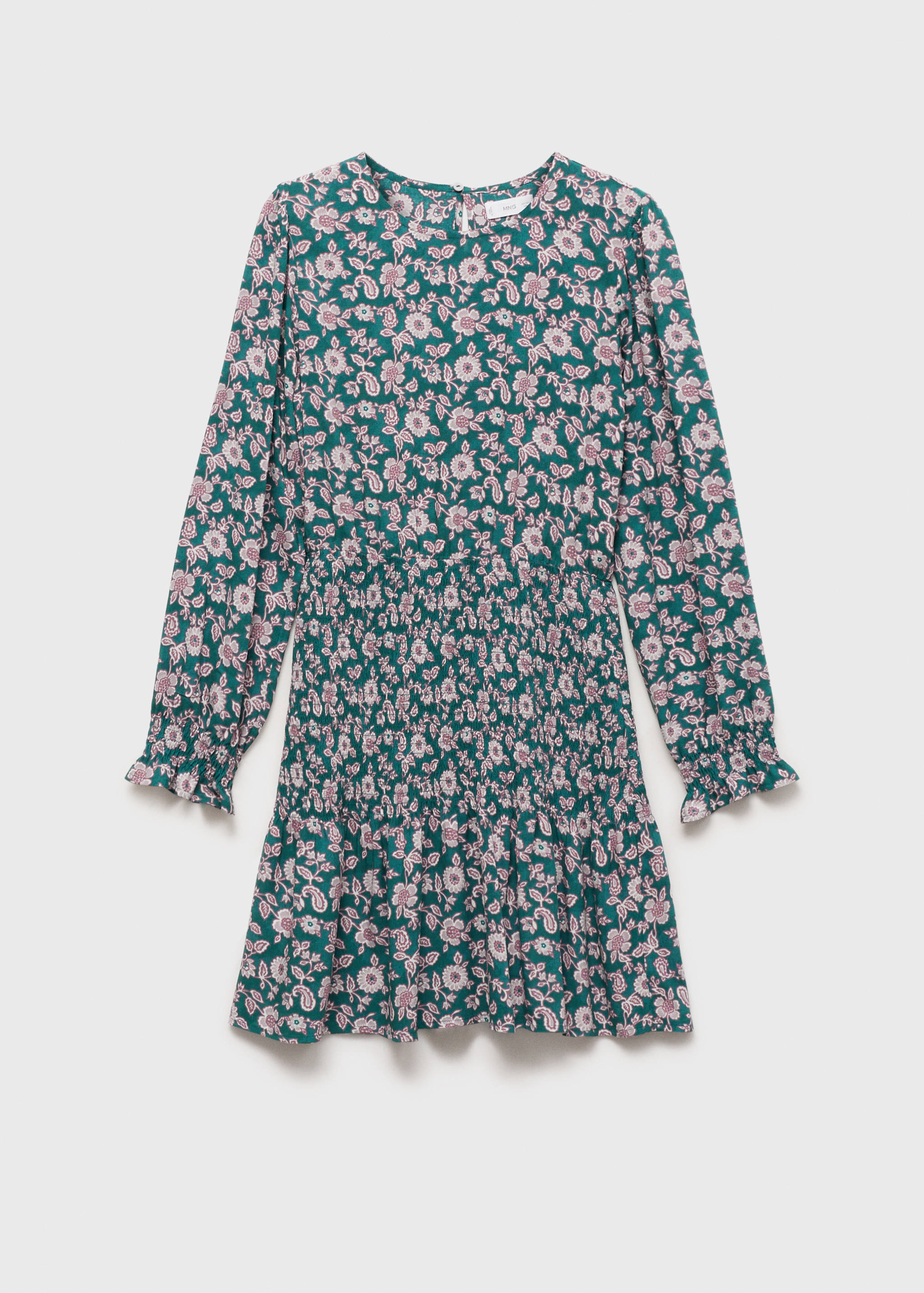 Vestit frunzit estampat lletres - Article sense model