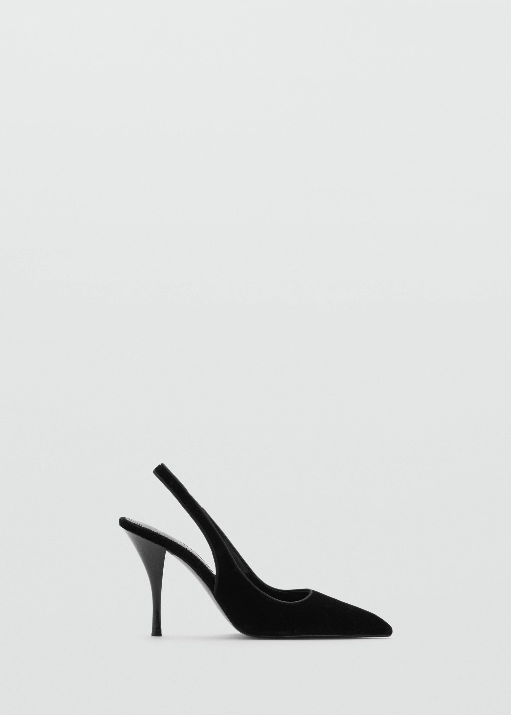 Velvet heeled shoes - Article without model, Black. Ref: 87060414-00.