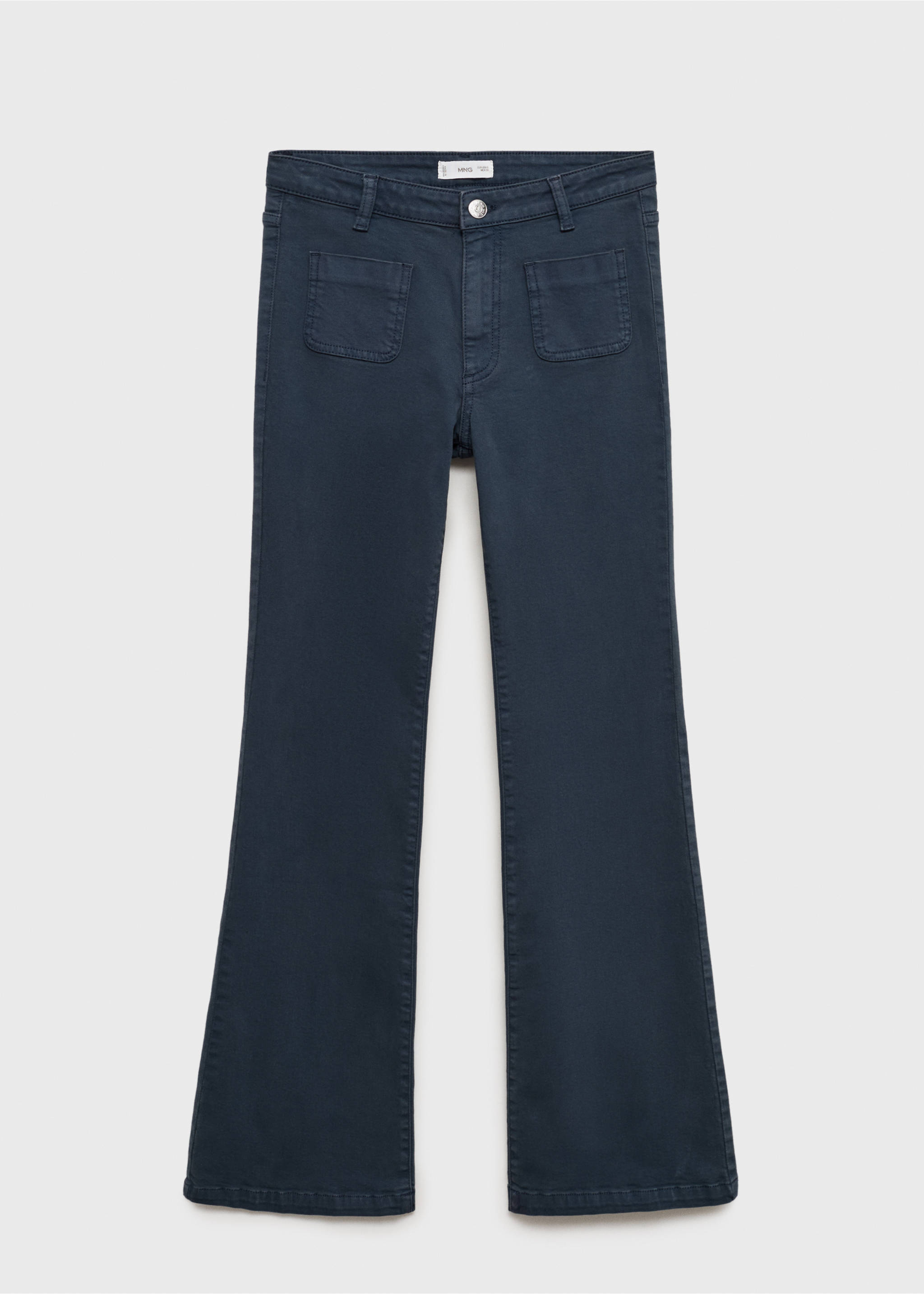 Jean flare poches - Article sans modèle, Bleu marine foncé. Ref: 87060421-00.