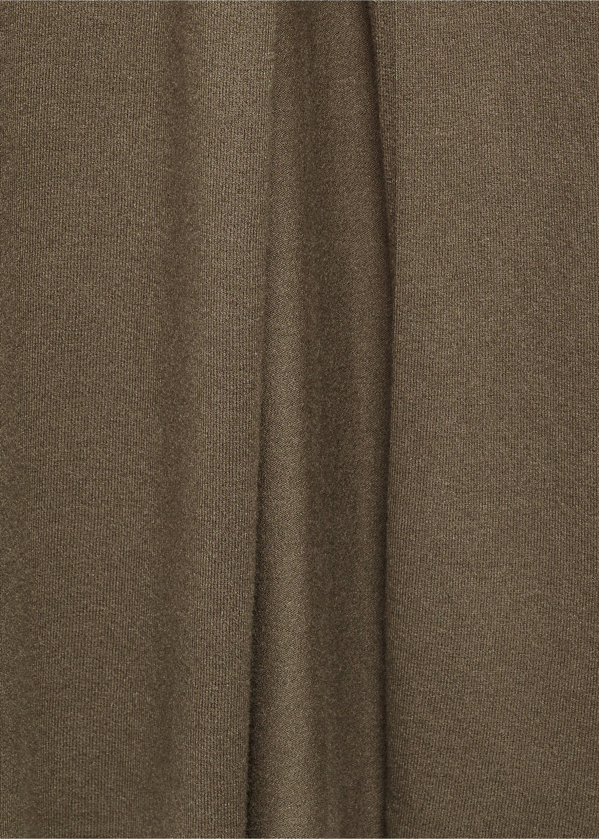 Stickad klänning med slits - Detaljer om artikeln 0, Khaki. Ref: 87060425-00.