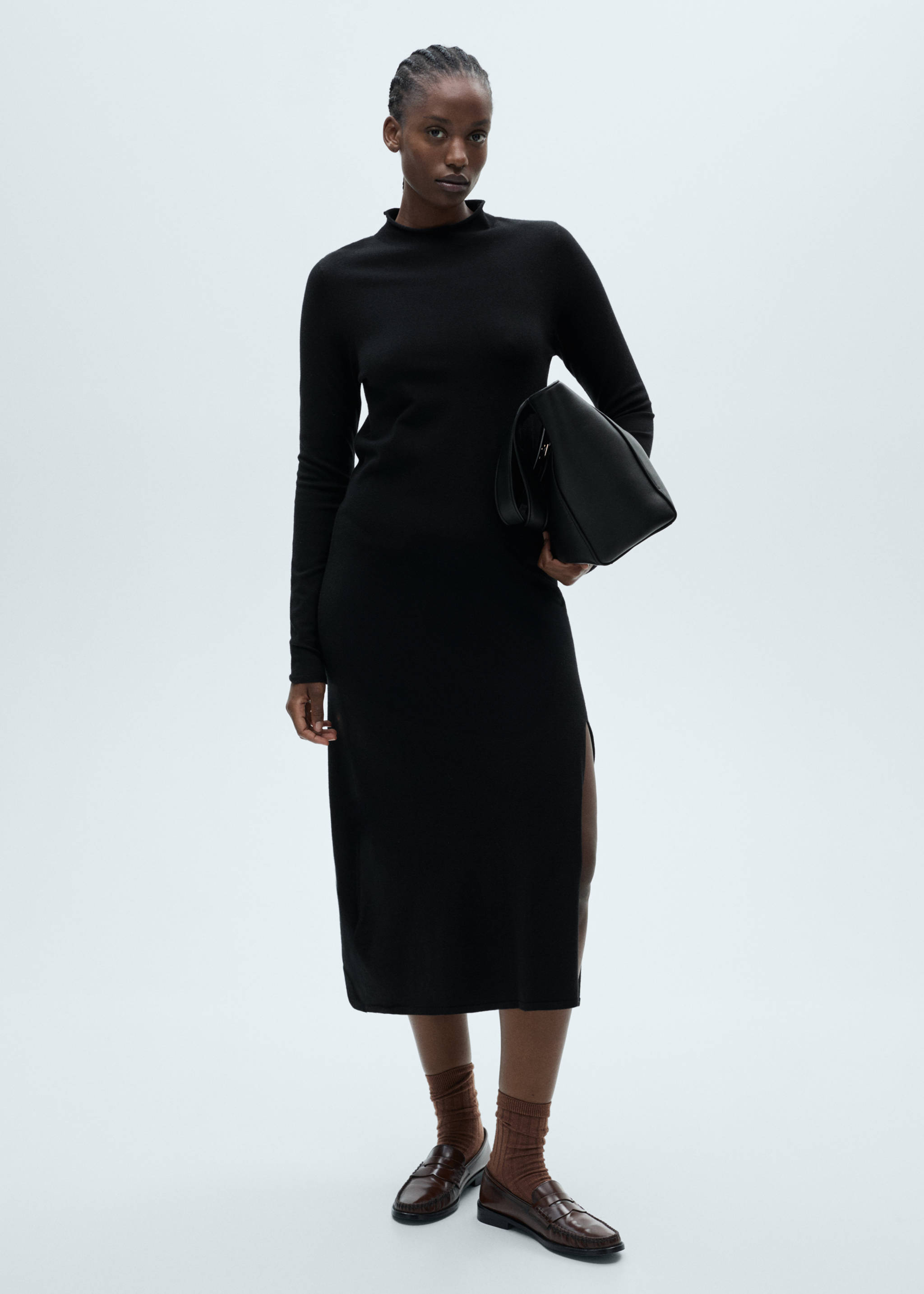 Stickad klänning med slits - Detaljer om artikeln 3