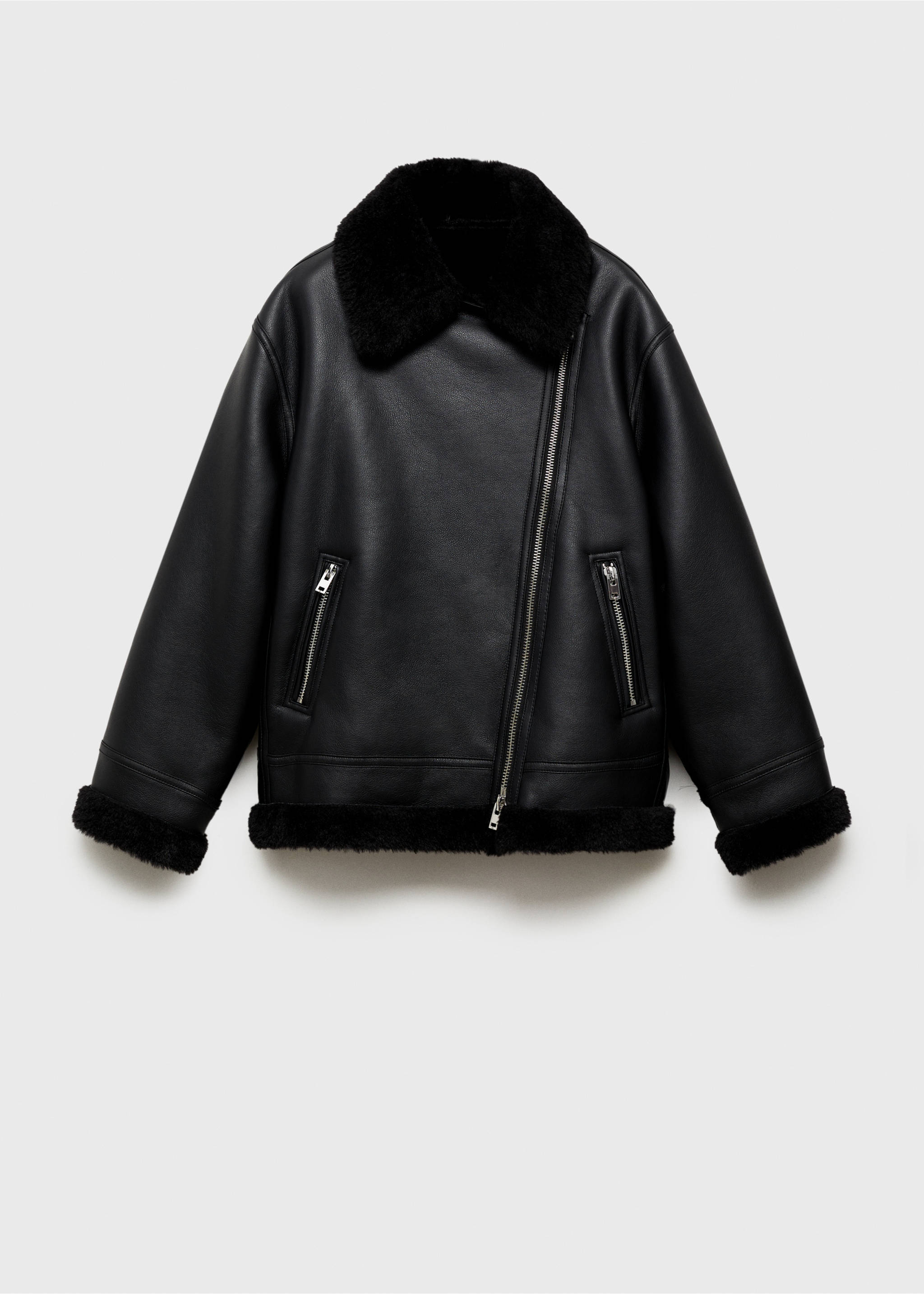 Giacca double face similpelle - Articolo senza modello, Nero. Ref: 87060426-00.