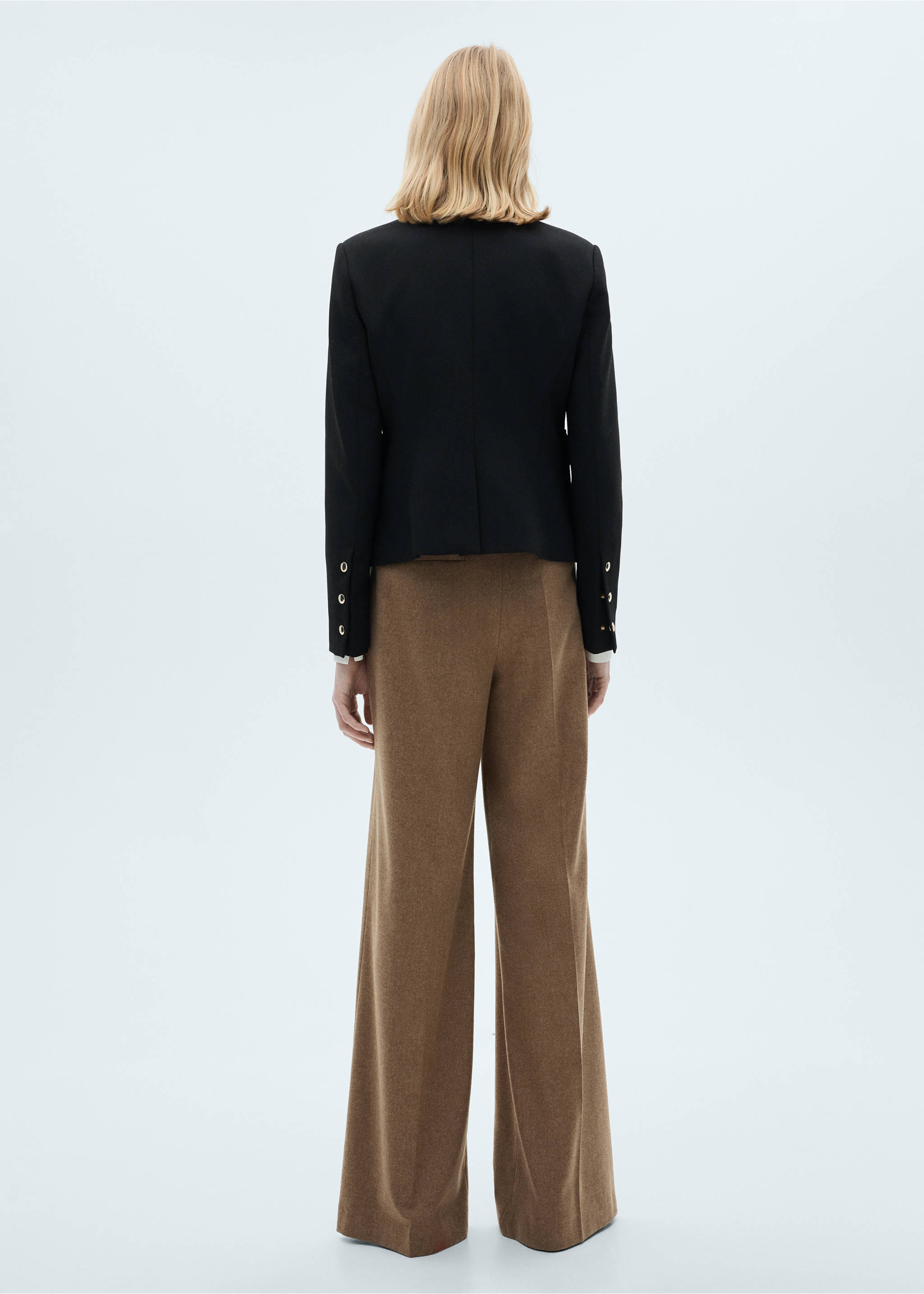 Jacket pockets with button detail - Reverse of the article, Black. Ref: 87060429-00.