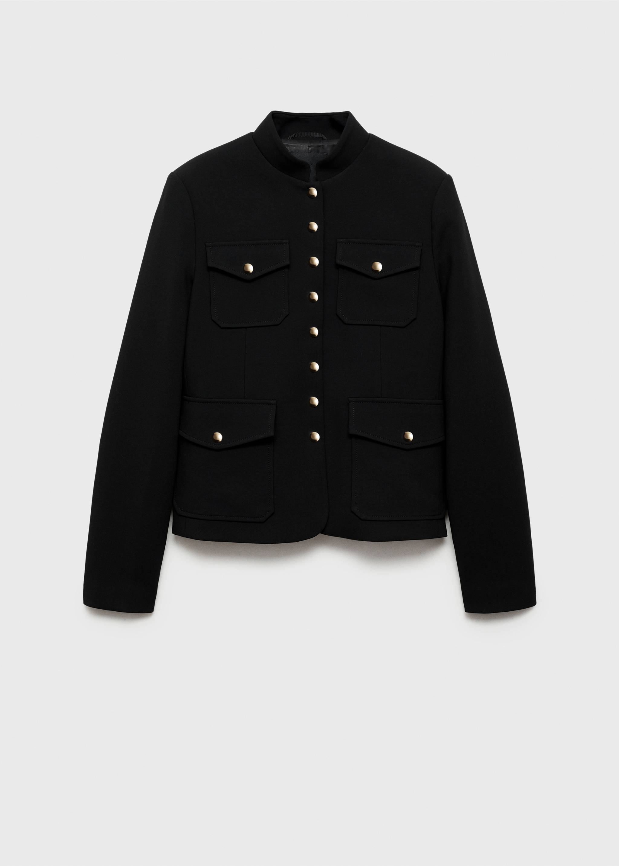 Jacket pockets with button detail - Article without model, Black. Ref: 87060429-00.