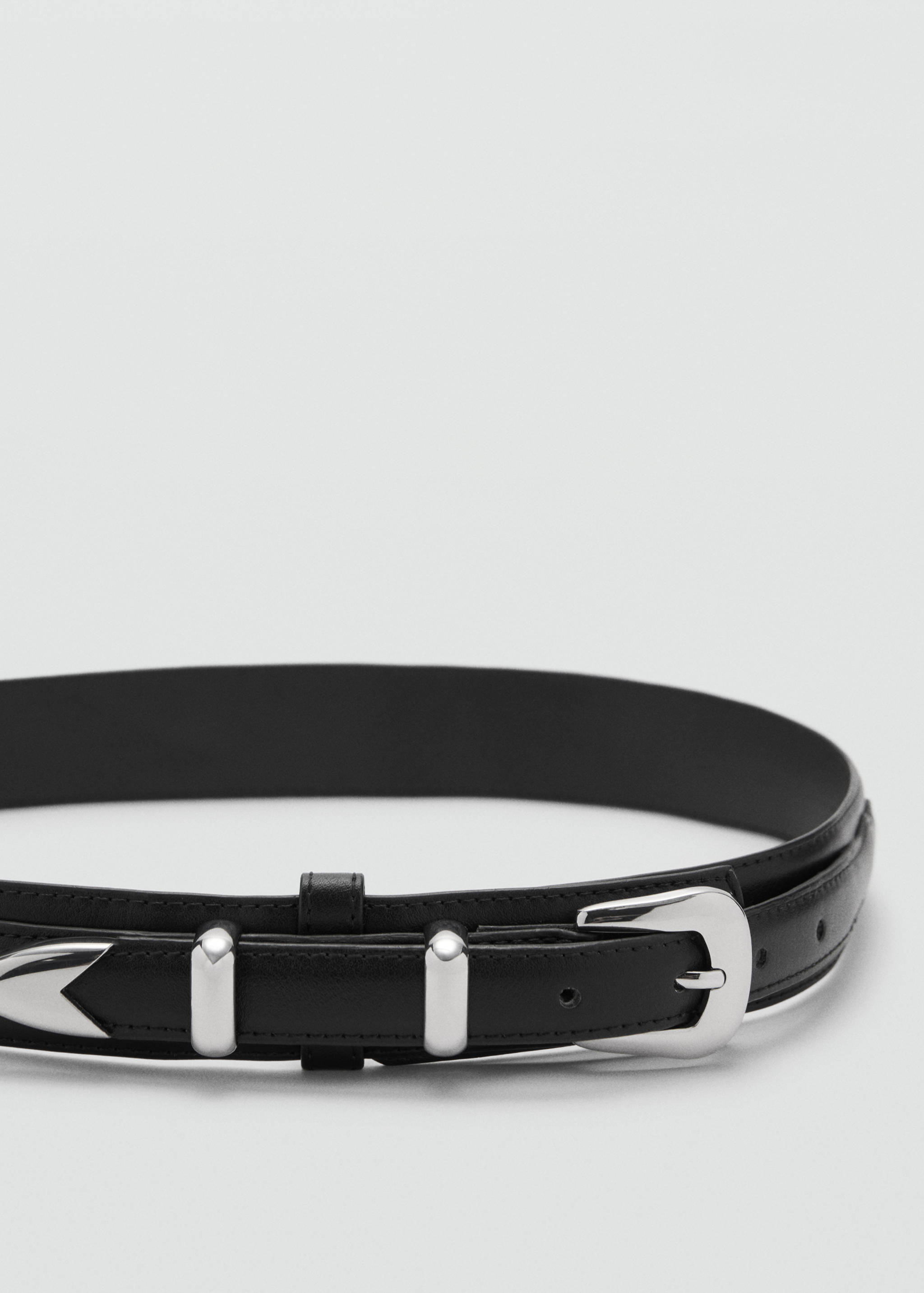 Ceinture simili-cuir boucle - Plan moyen