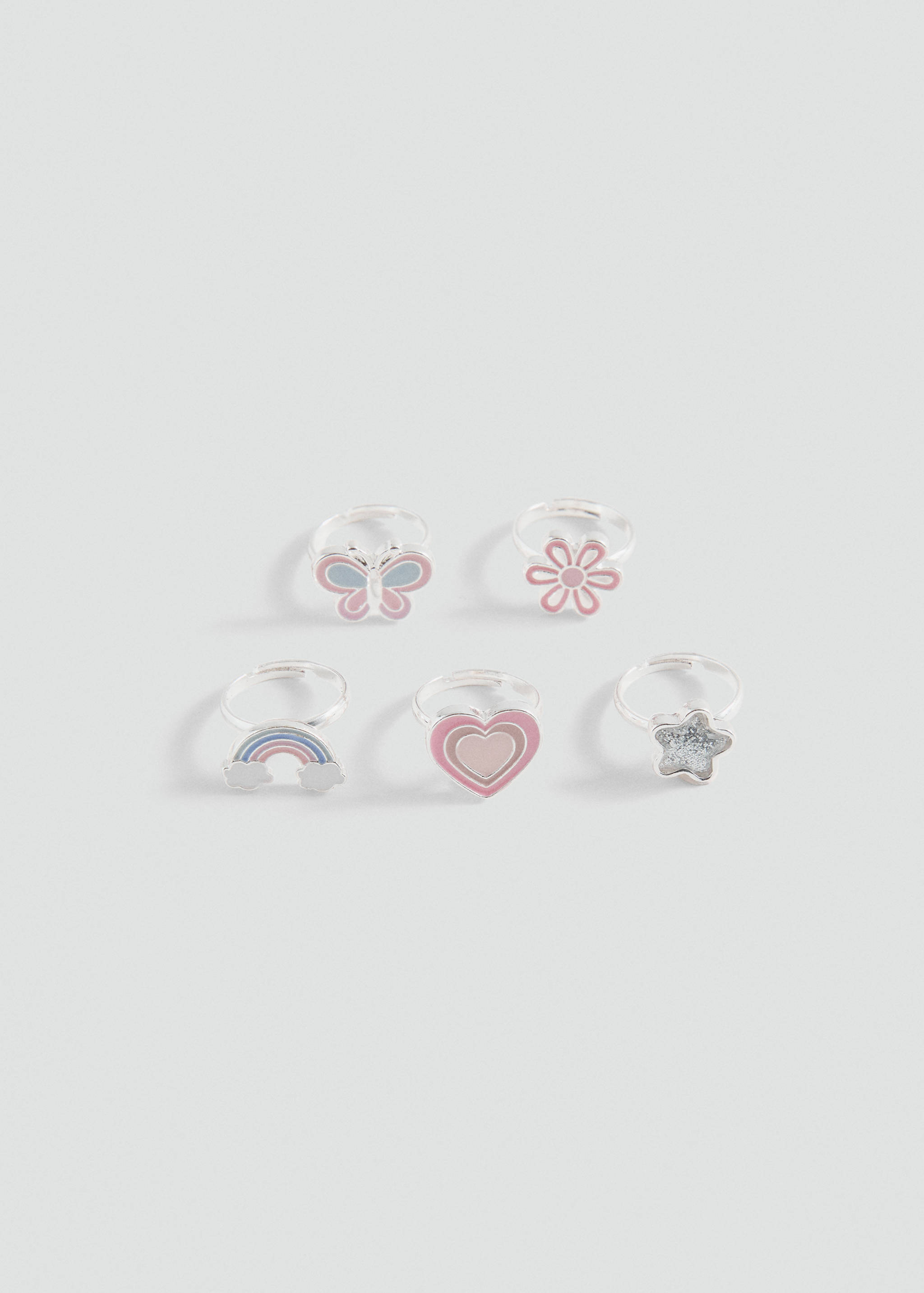 5er-Pack Kombi-Ringe - Mittlere Ansicht