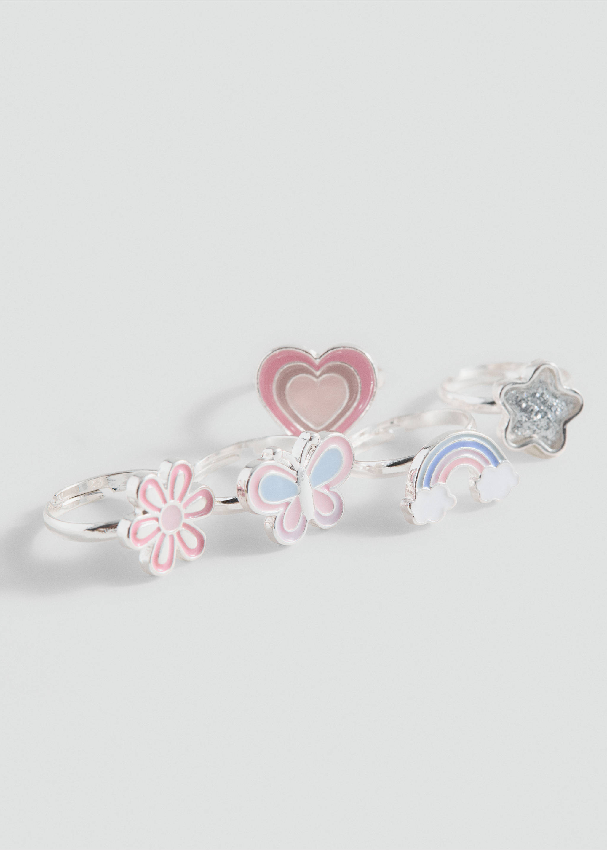 5er-Pack Kombi-Ringe - Detail des Artikels 1, Silber. Ref: 87060432-00.