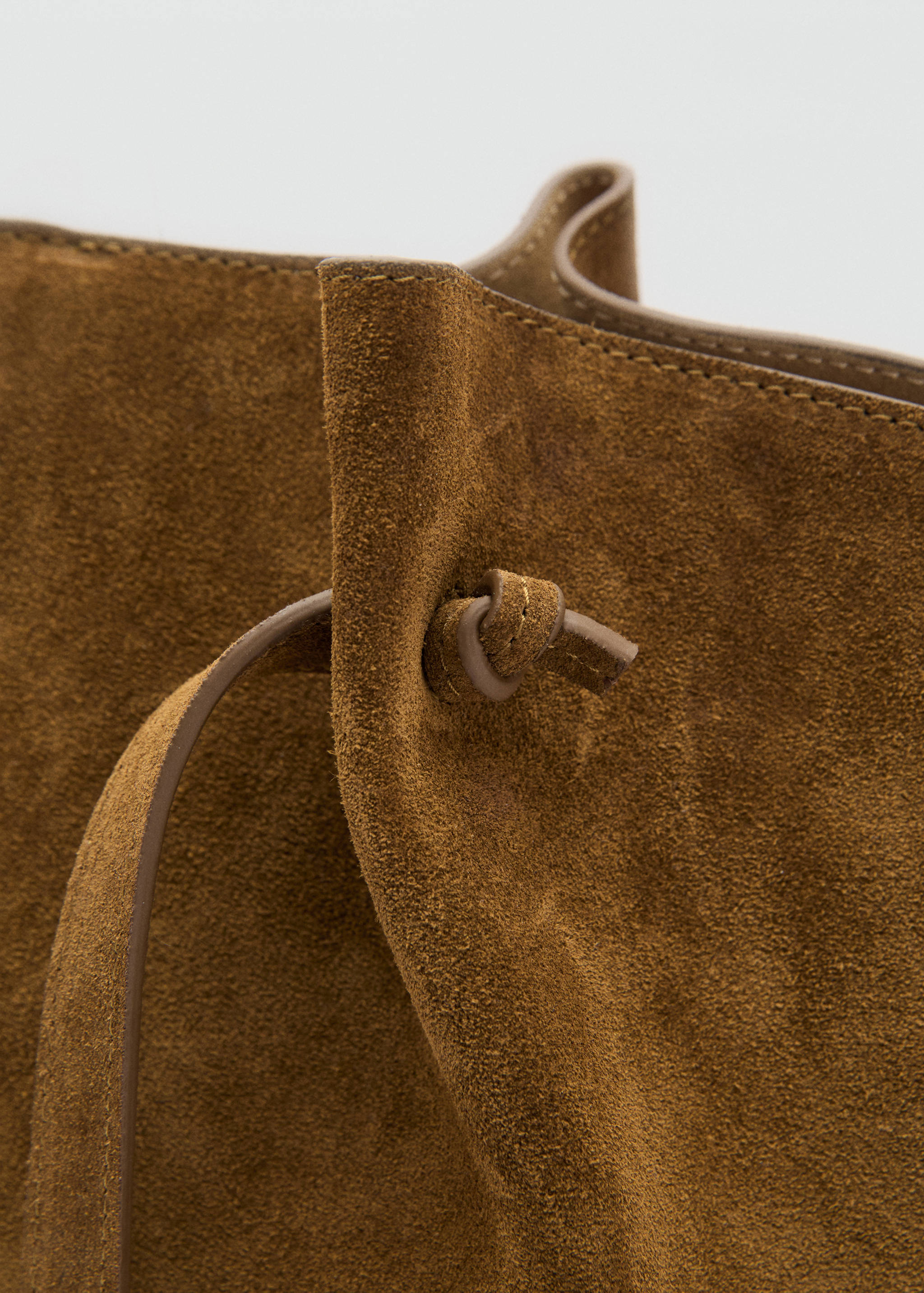 Suede leather shopper bag - Details of the article 2