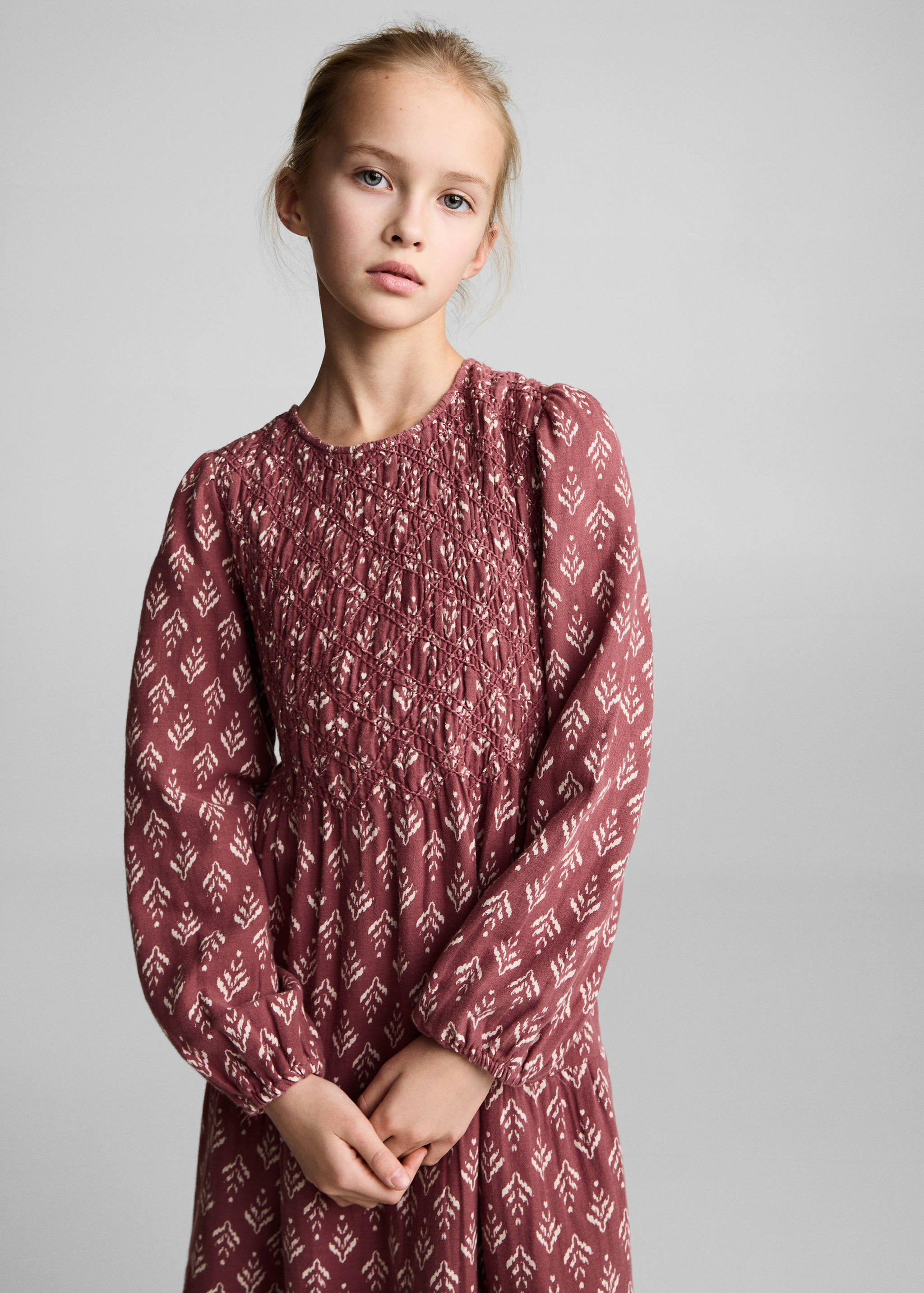 Ruffled printed dress - Medium plane
