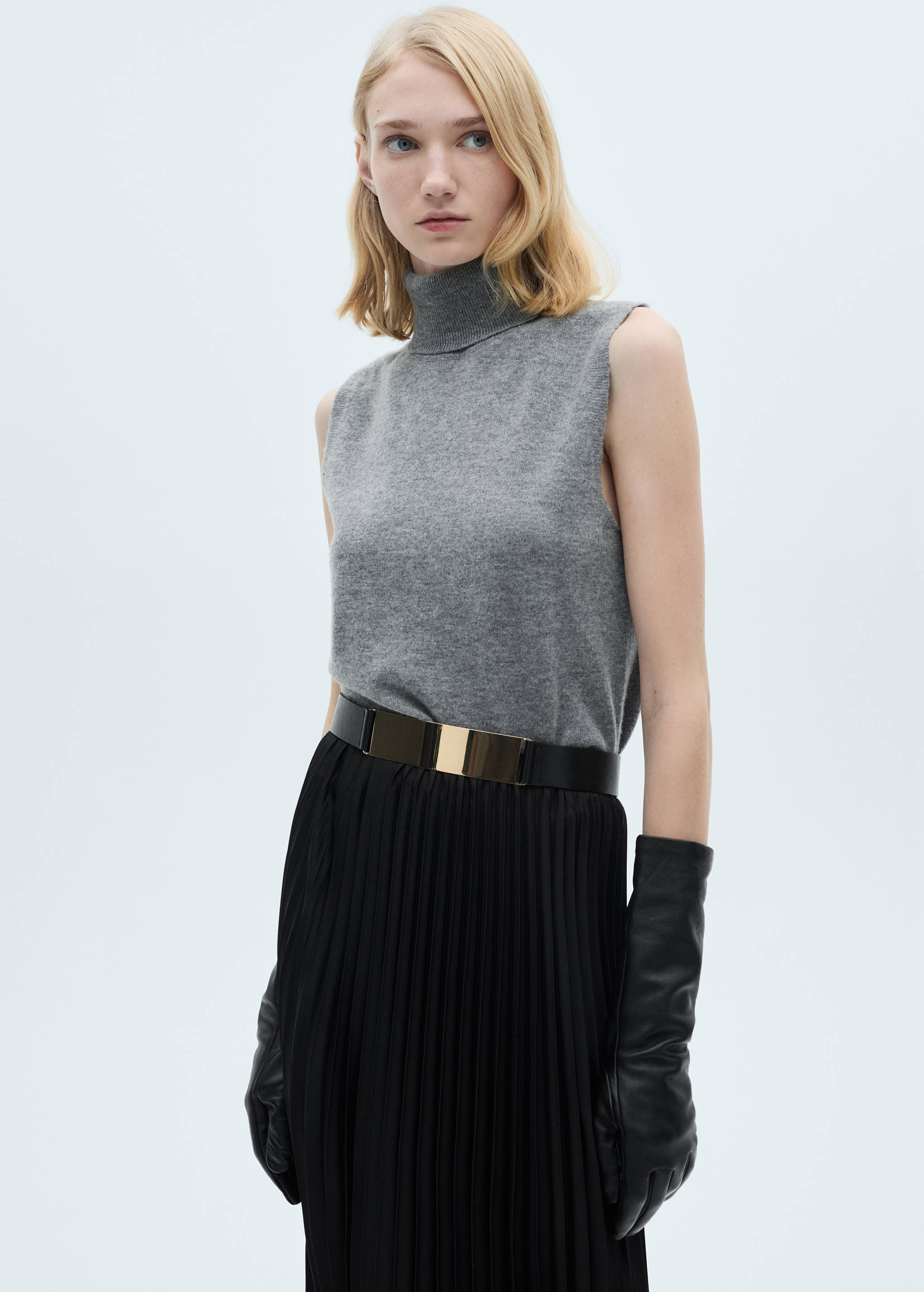 Fustă dreaptă plisată - Detaliu al articolului 1