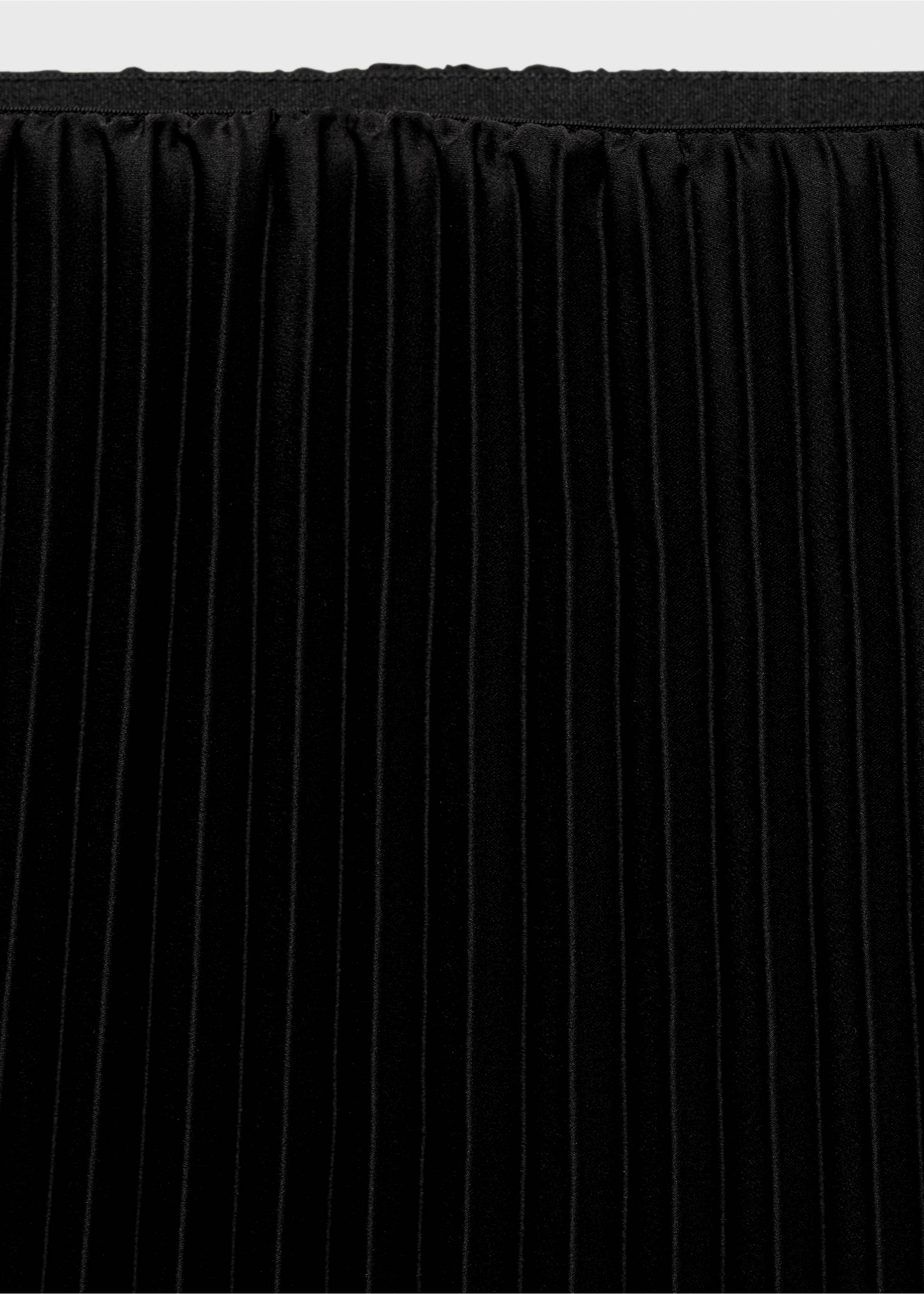 Jupe droite plissée - Détail de l'article 8, Noir. Ref: 87060447-00.
