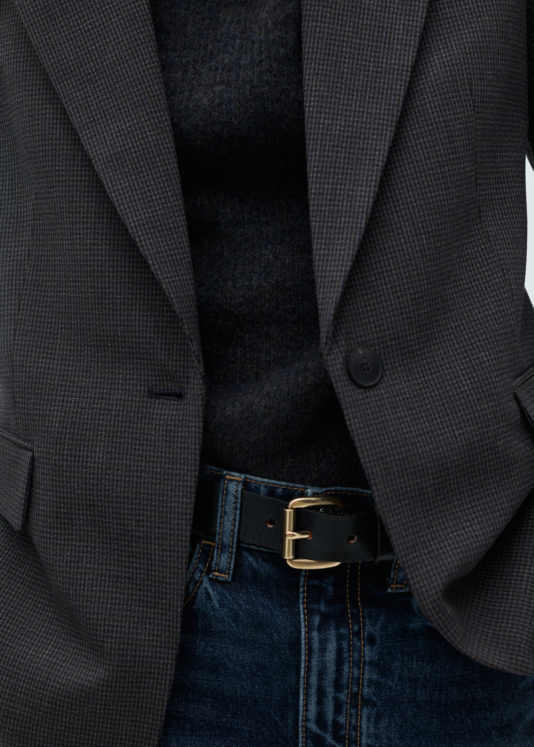 Rovný blejzr se vzorem mikro kohoutí stopy - Detail zboží 6