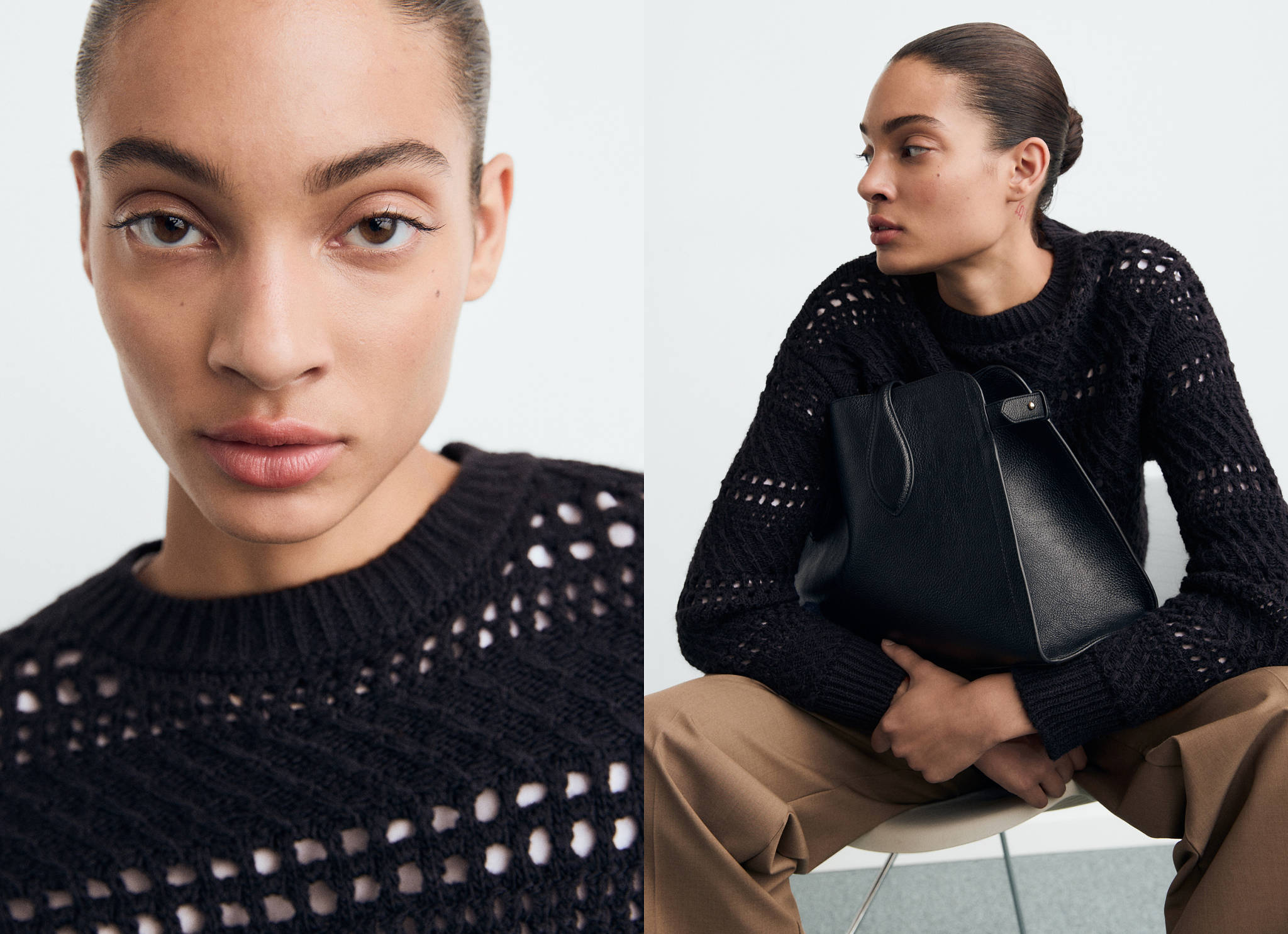 Openwork knit sweater - Panoramic plane