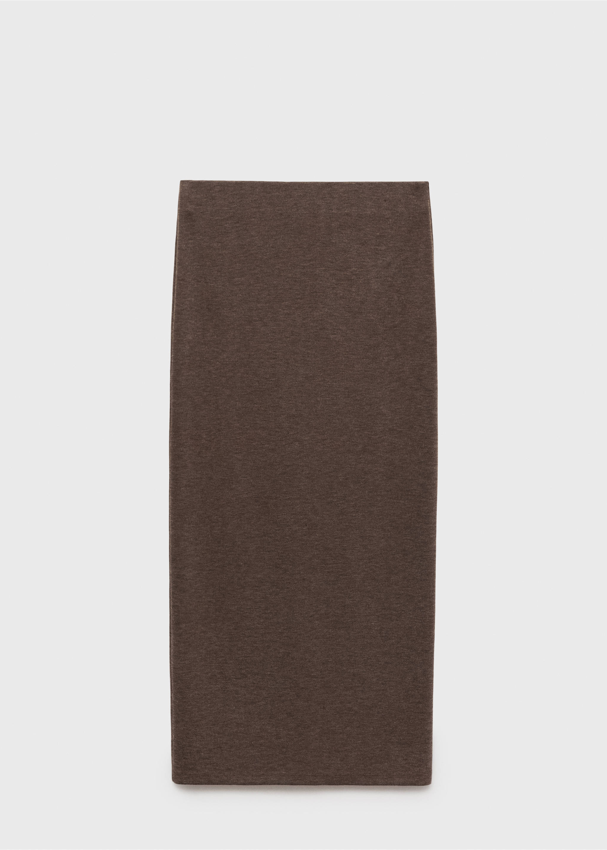 Slit knitted skirt - Article without model, Brown. Ref: 87060456-00.