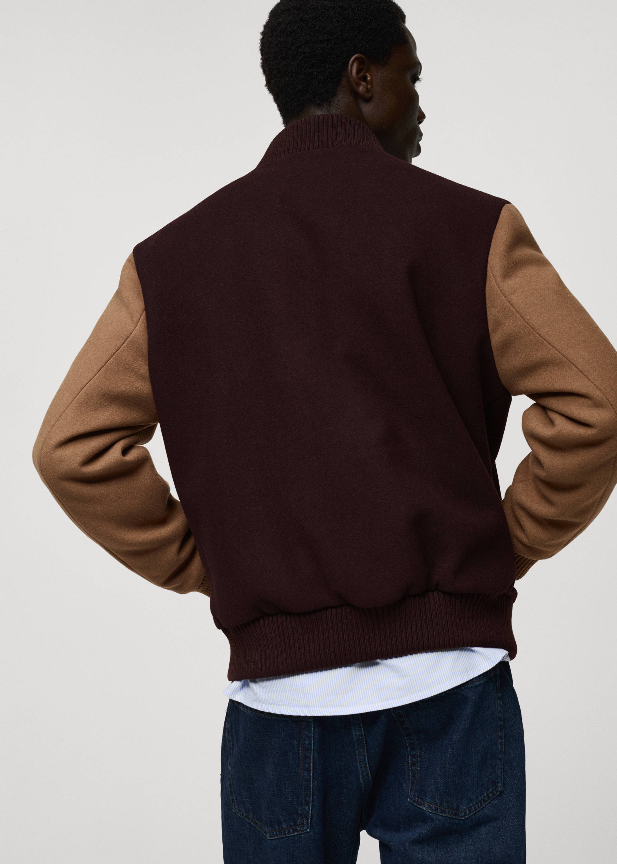 Blouson bomber bicolore - Verso de l’article
