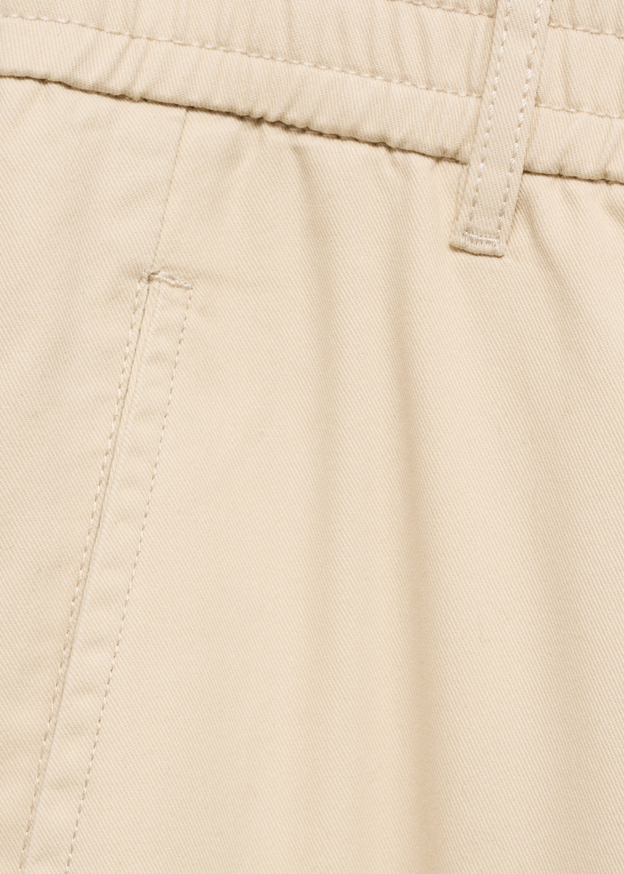 Regular fit cotton drawstring trousers - Details of the article 0