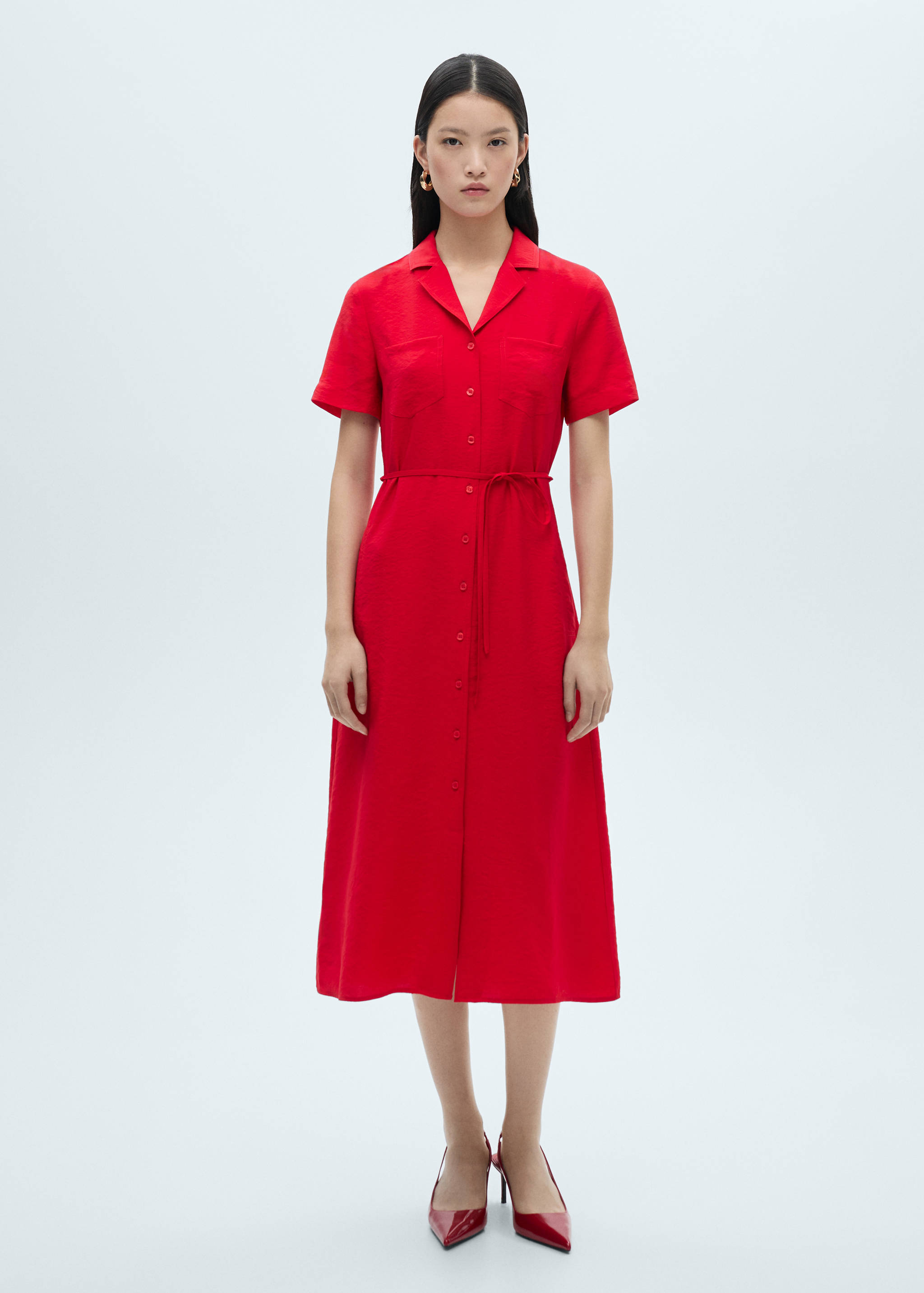 Pockets shirt dress - General plane