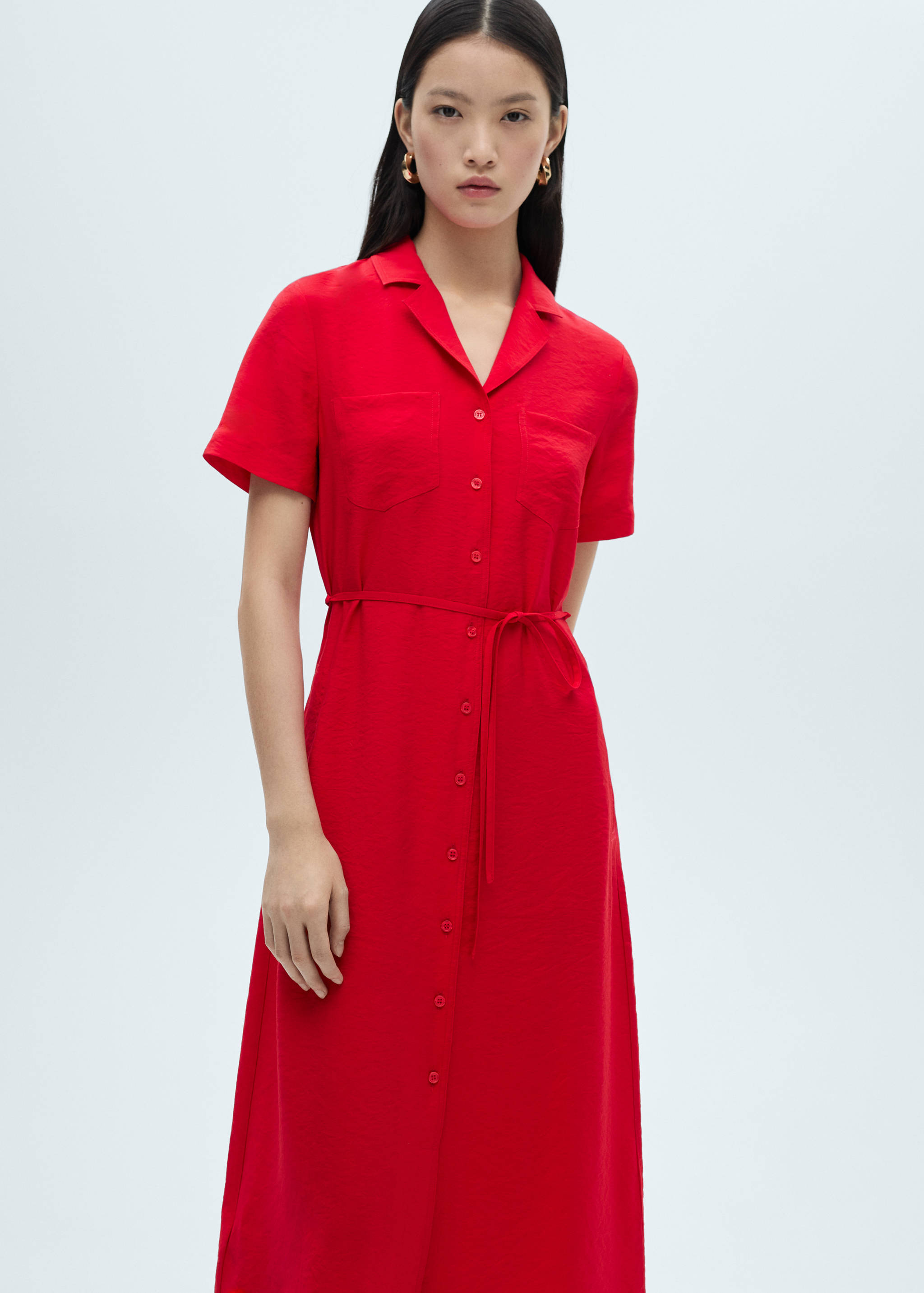 Pockets shirt dress - Medium plane