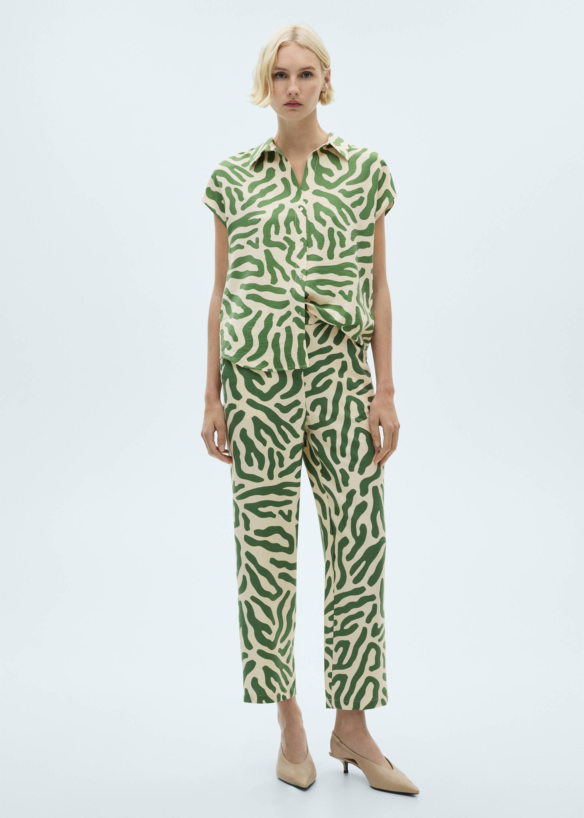 Printed straight pants - General plane