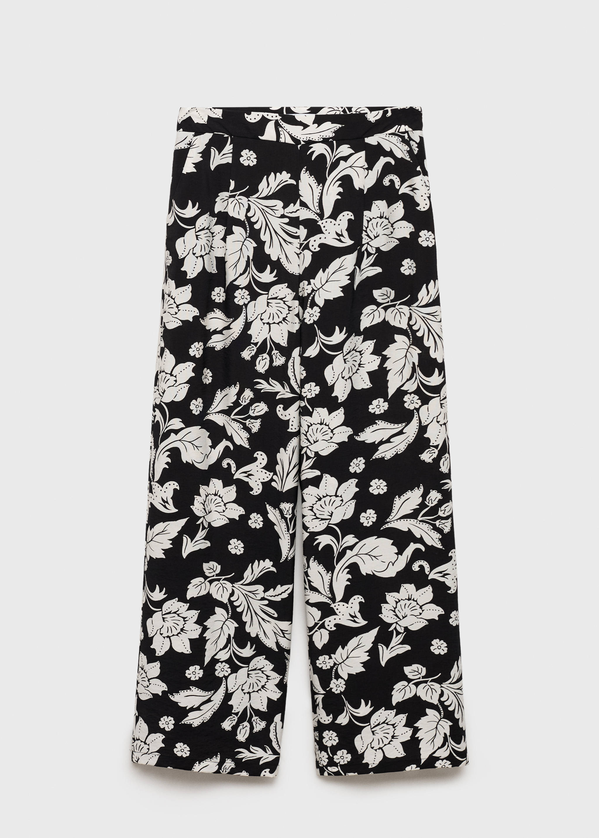 Floral print straight trousers - Article without model