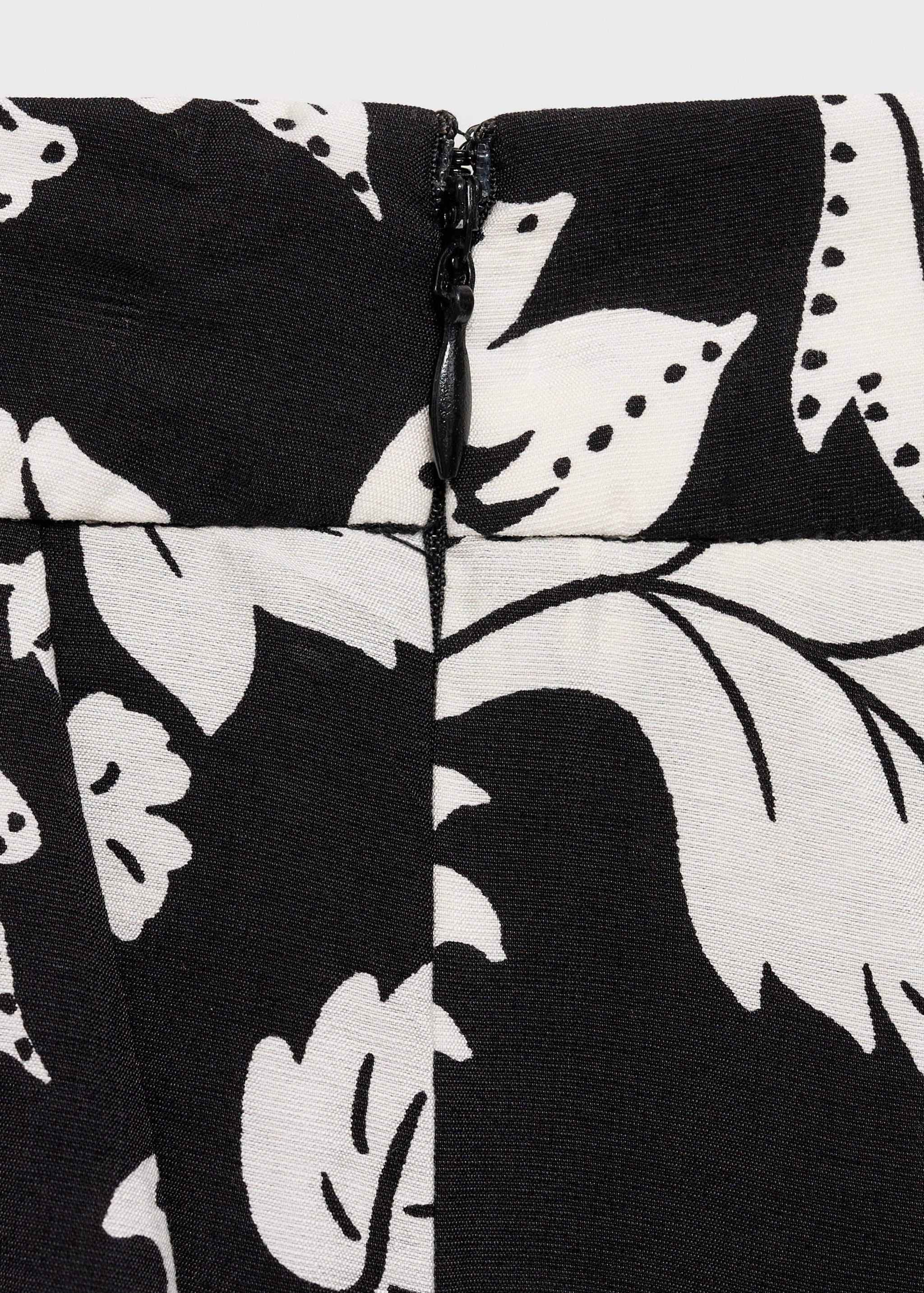 Floral print straight trousers - Details of the article 8