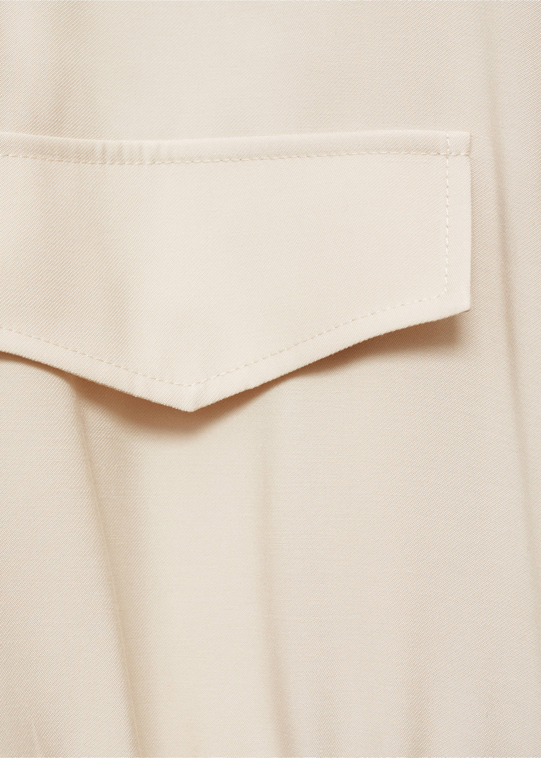 Belt shirt dress - Details of the article 0, Beige. Ref: 87060583-00.