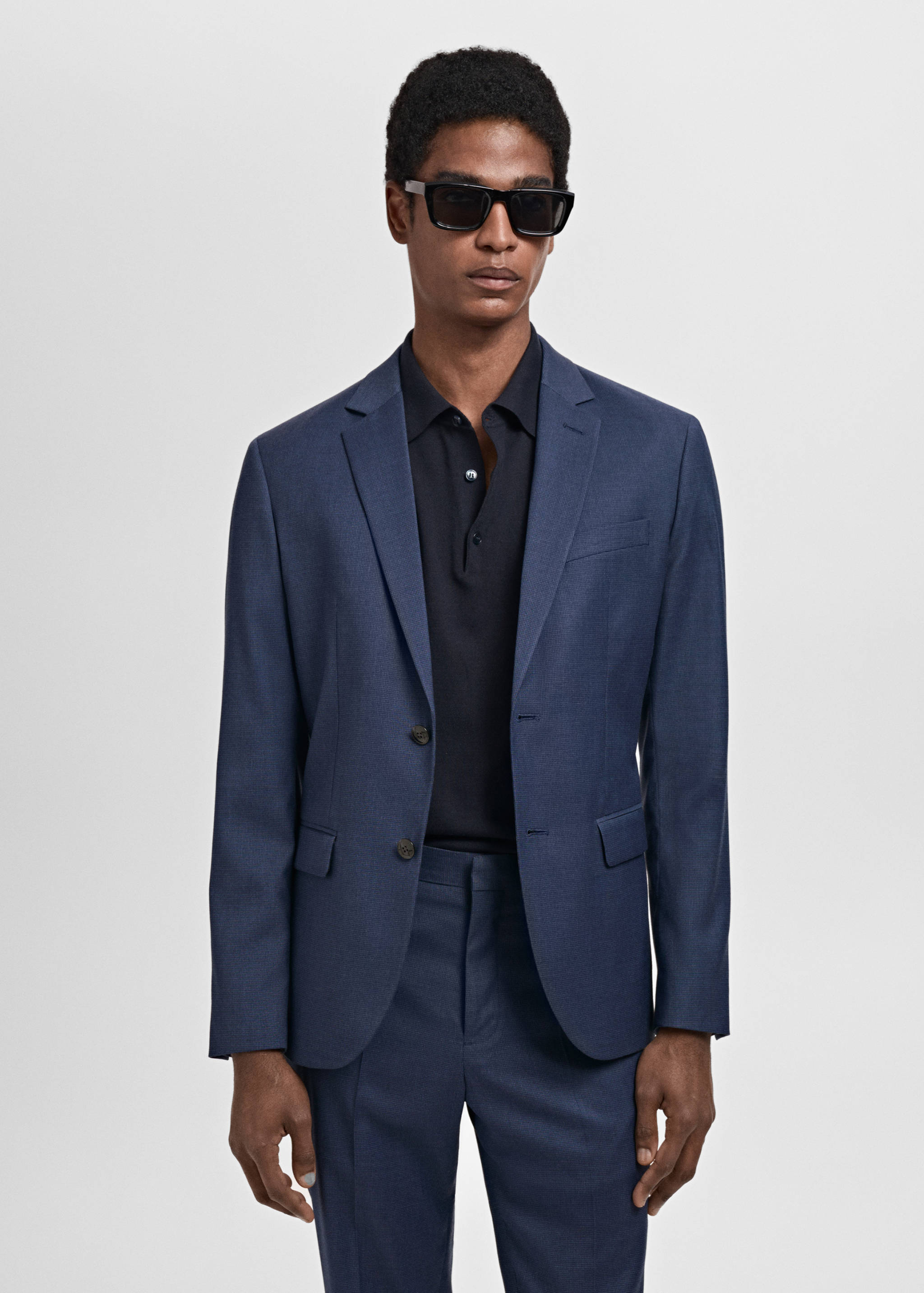Super slim-fit suit jacket in stretch fabric - Medium plane