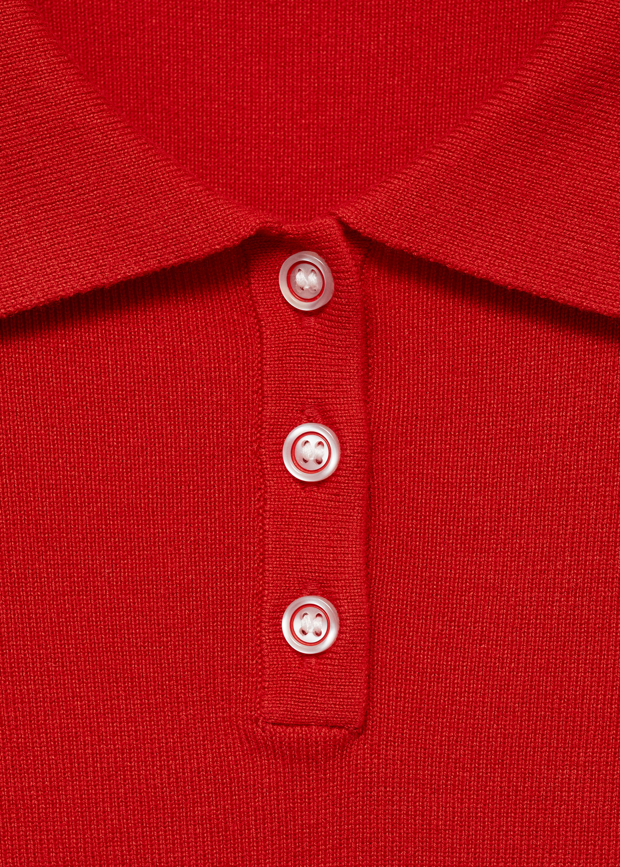 Cropped knitted polo shirt - Details of the article 8