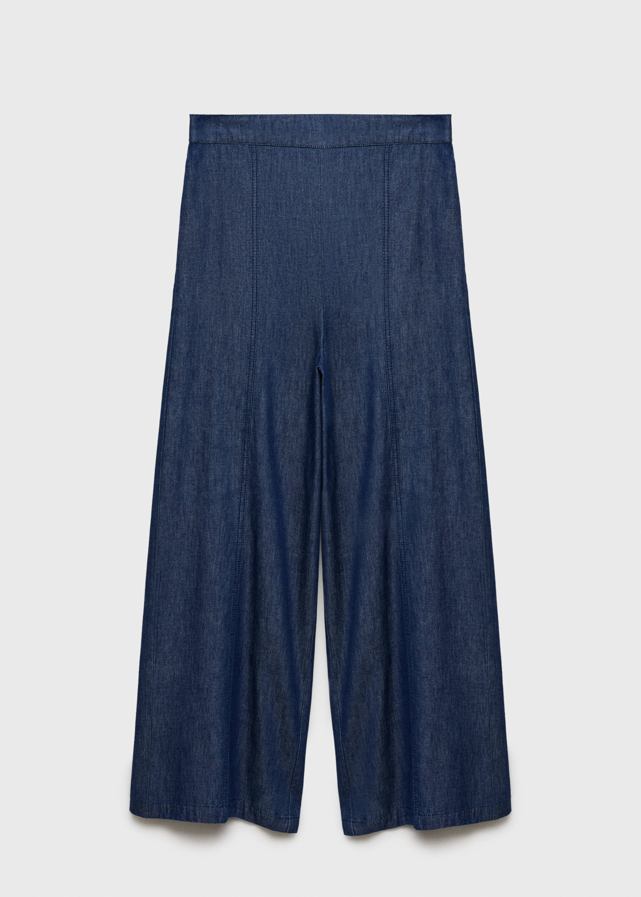 Pantaloni culotte effetto denim - Articolo senza modello