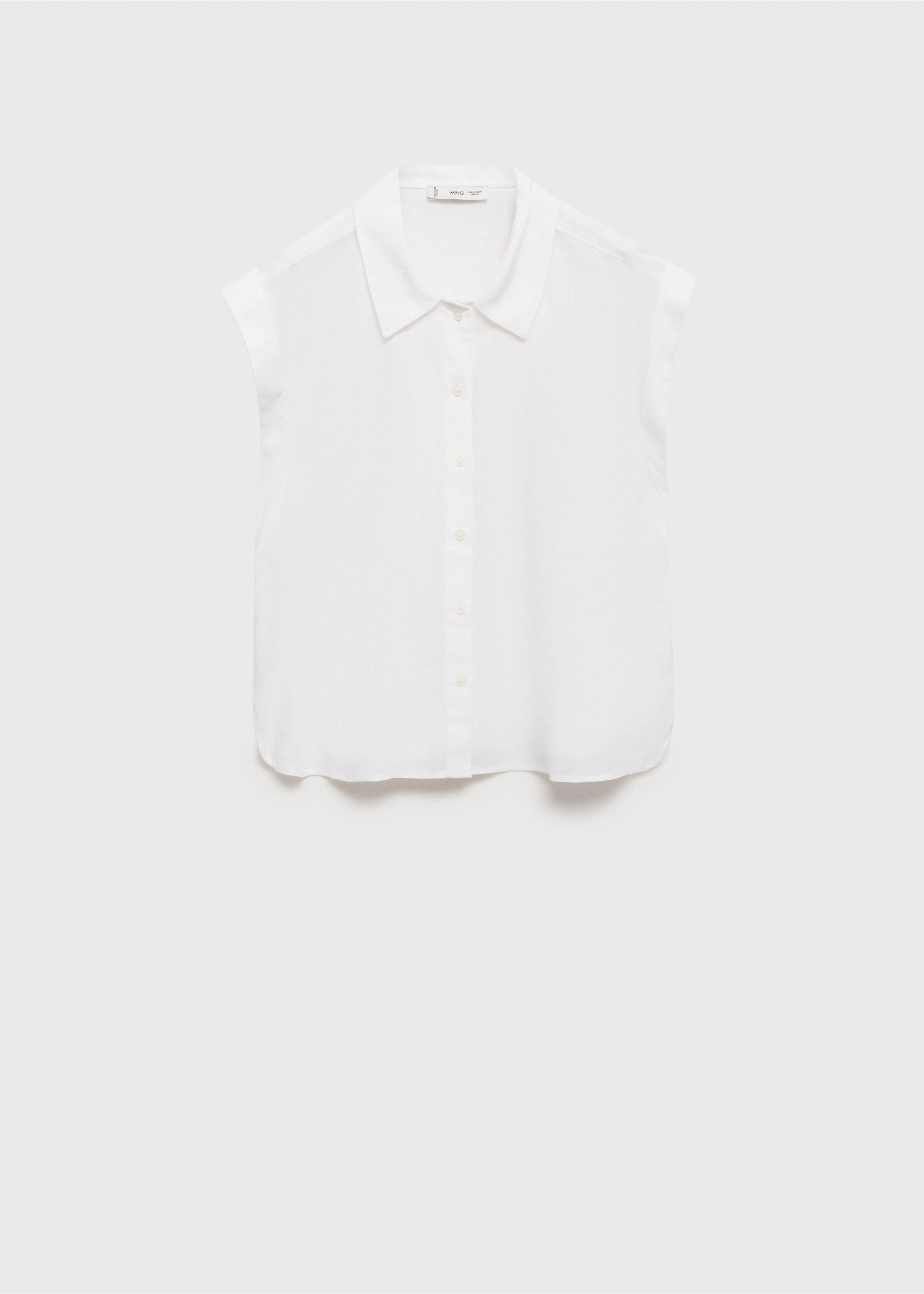 Flowing linen blouse - Article without model, White. Ref: 87060590-00.