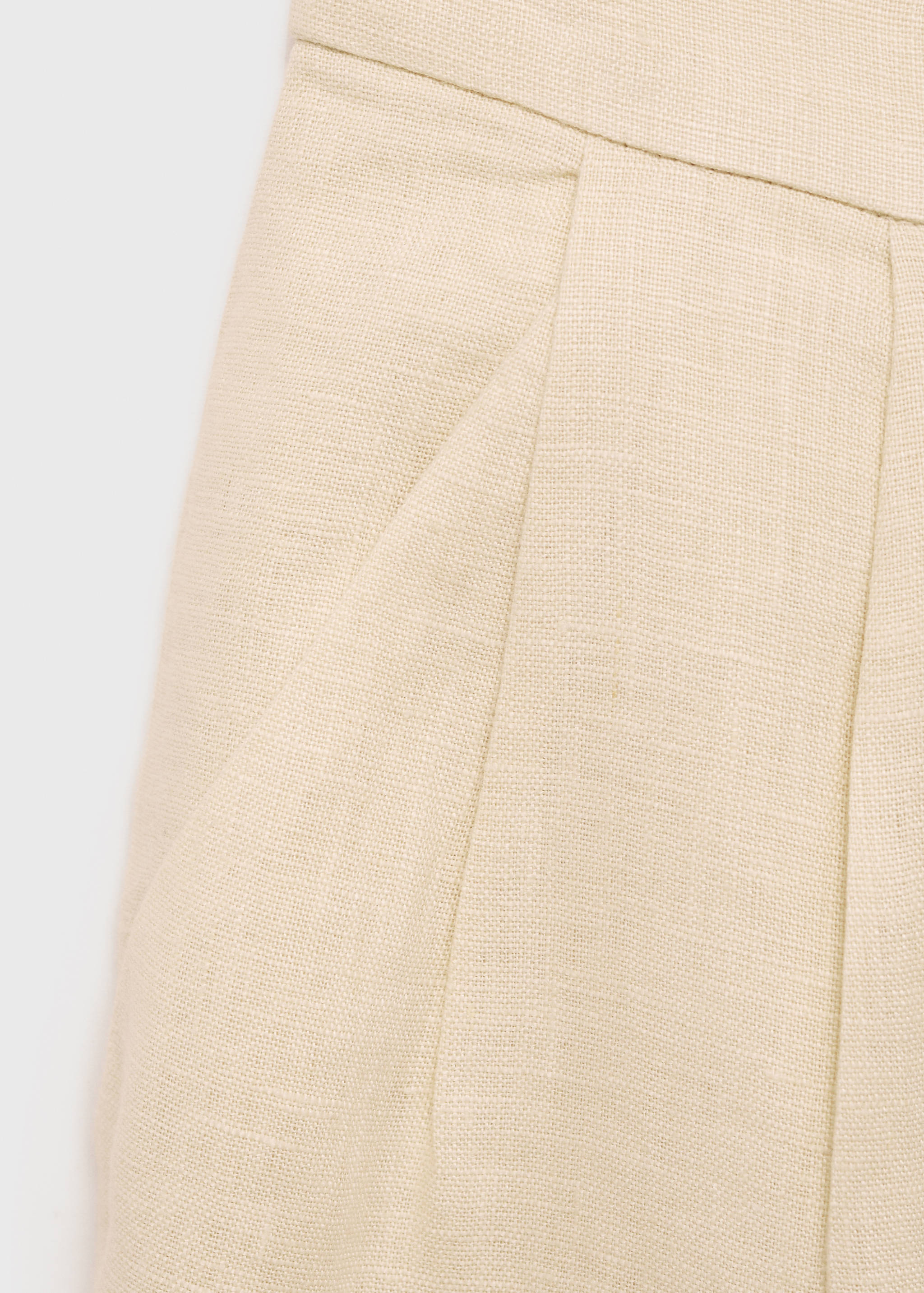 Straight linen-blend pants - Details of the article 0