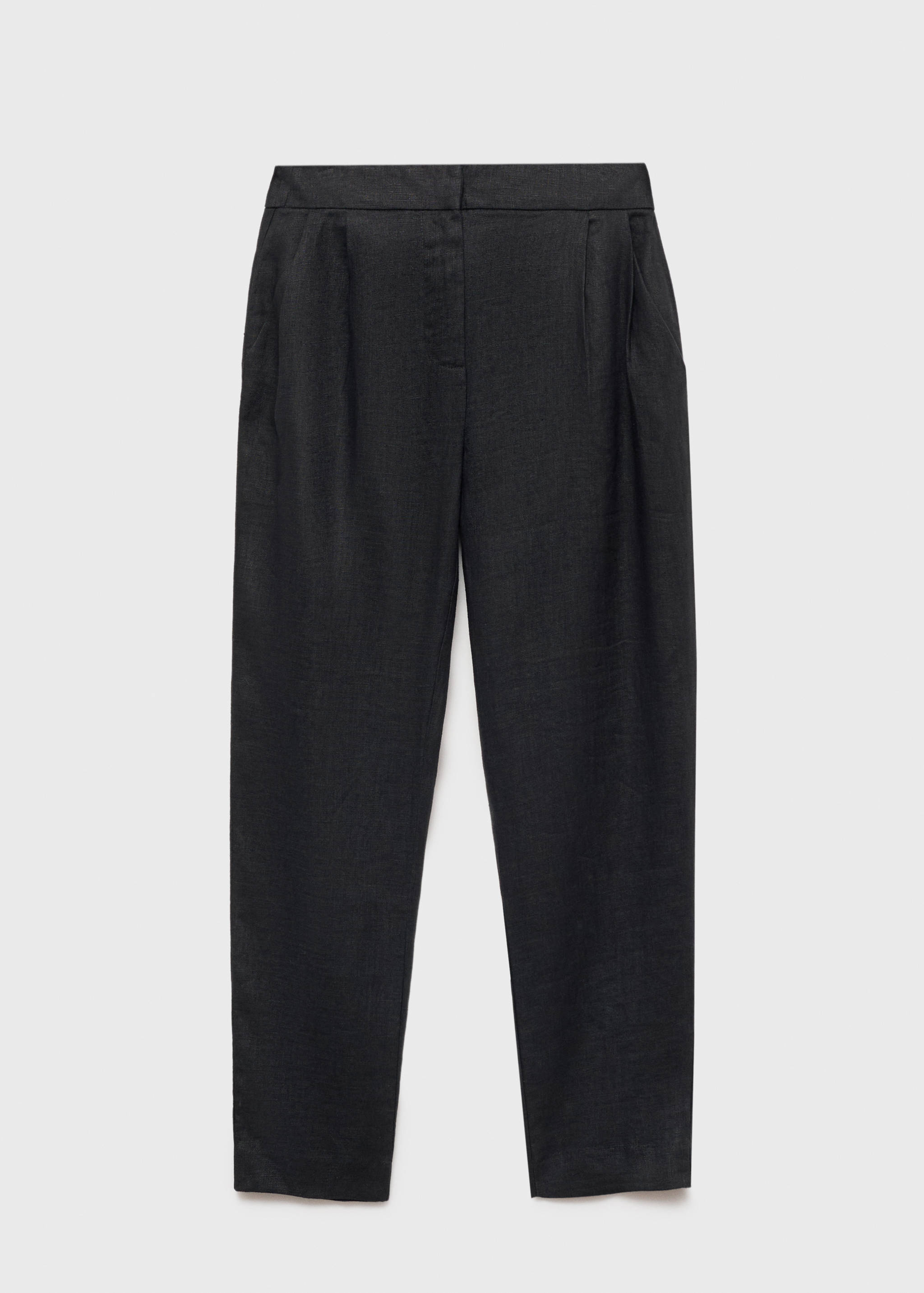 Straight linen-blend pants - Article without model