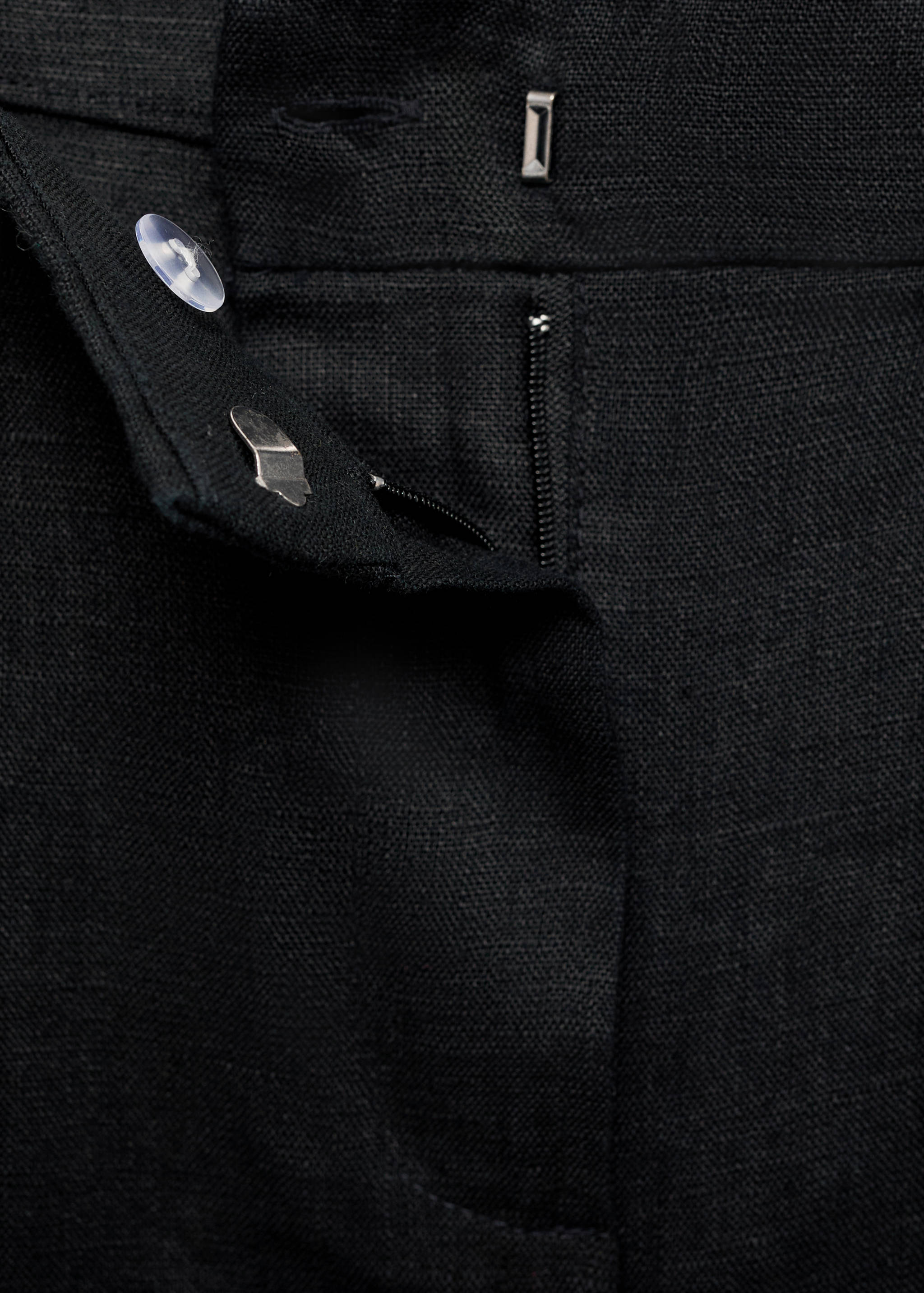 Straight linen-blend pants - Details of the article 8