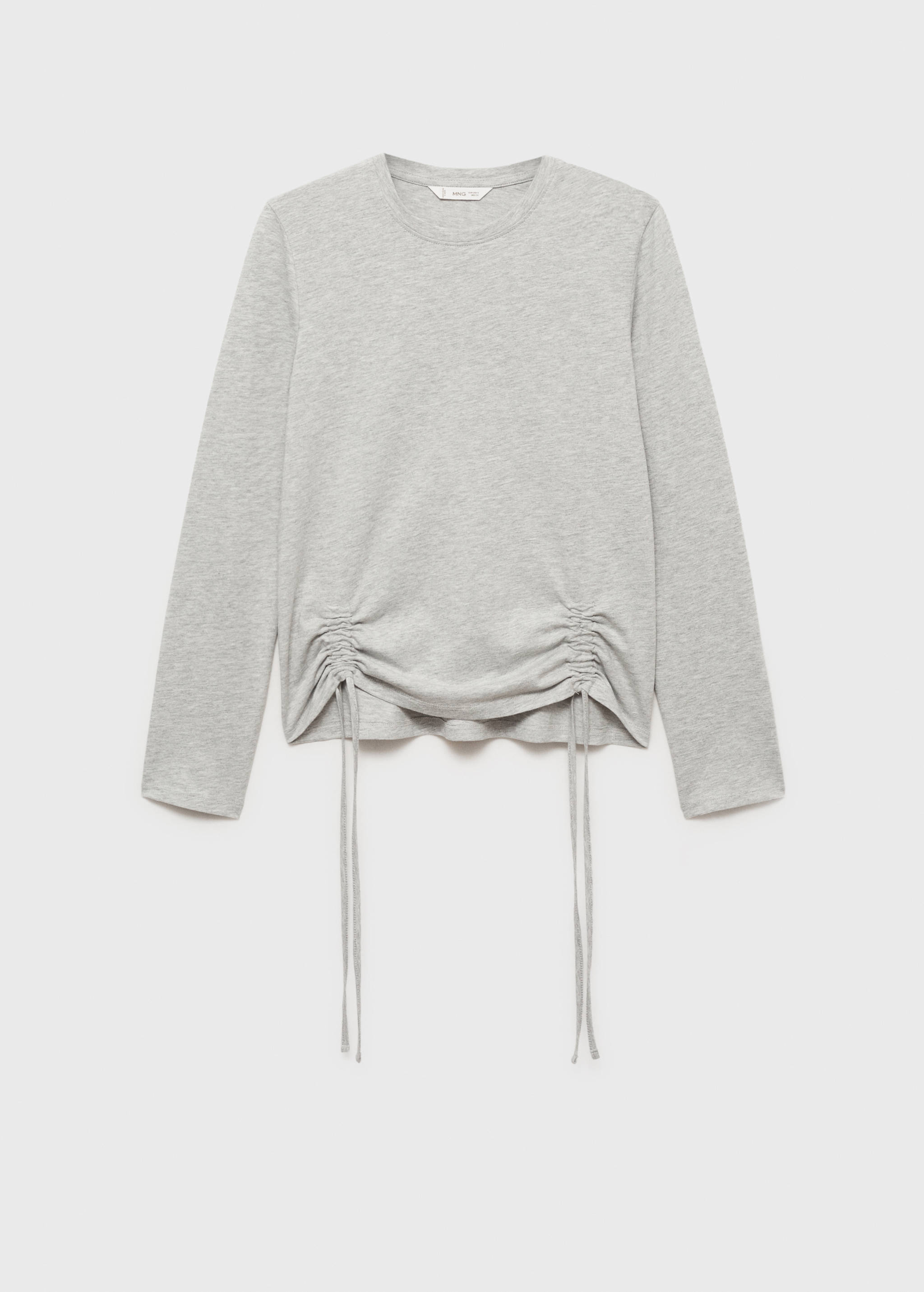 T-Shirt mit dekorativen Raffdetails - Artikel ohne Model